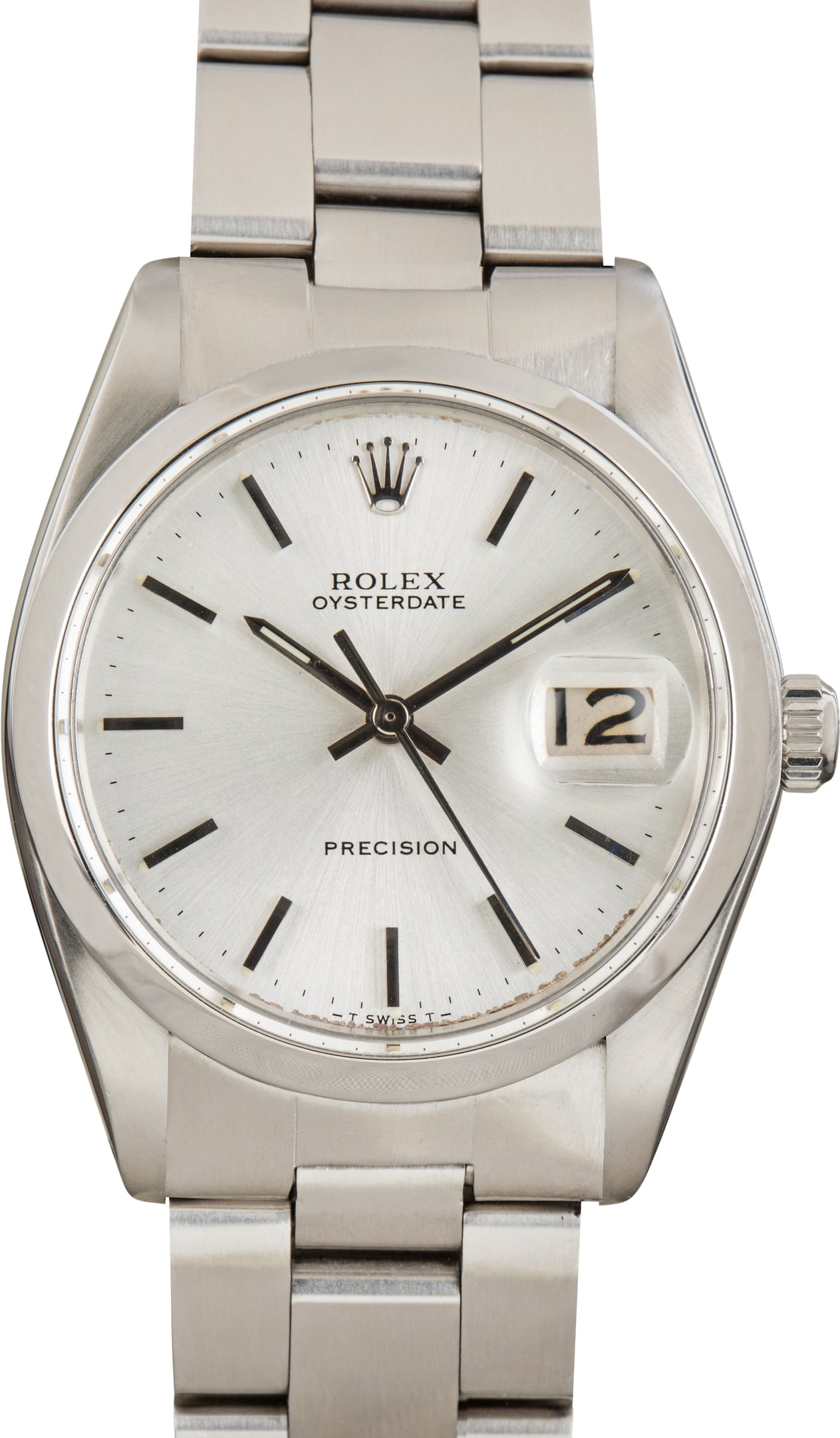 Pre-Owned Rolex Oysterdate ref 6694 Silver Index Dial