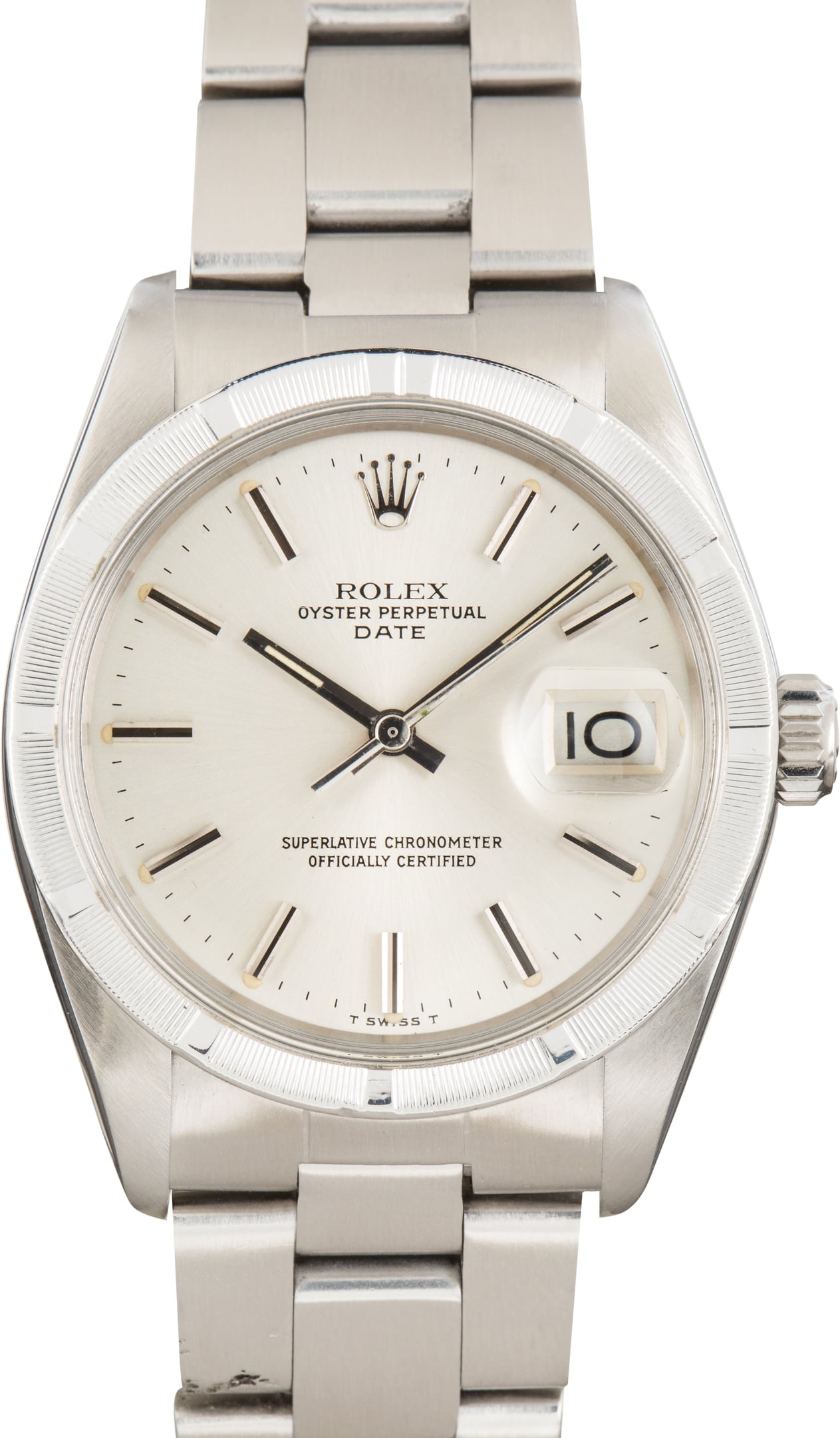 Pre-Owned Rolex Date ref 1501 Silver Dial