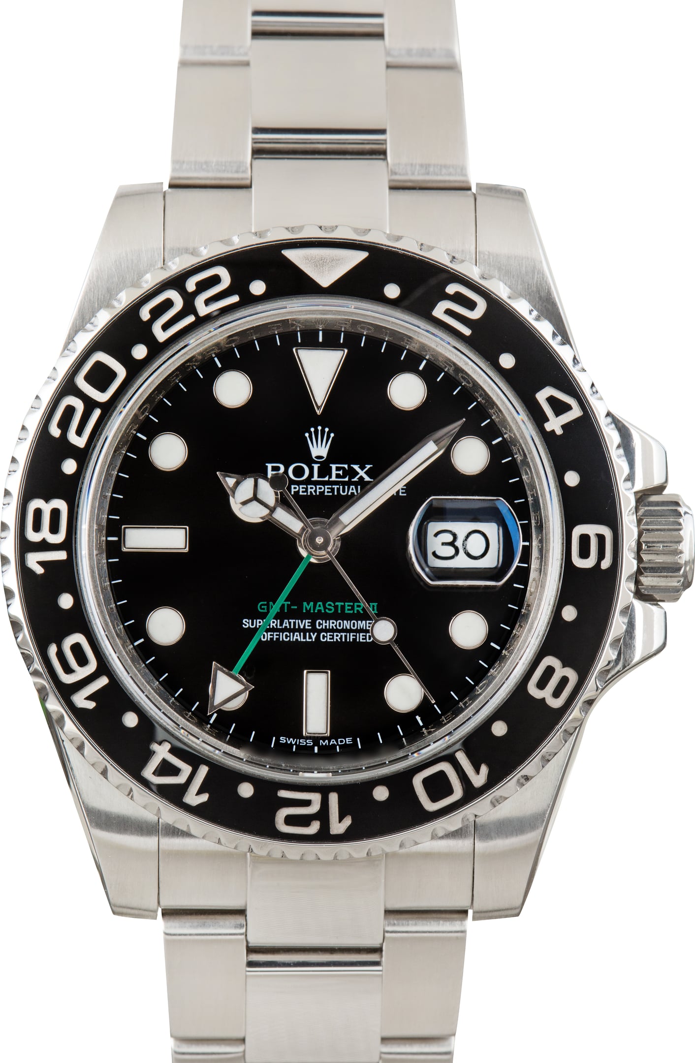 Pre-Owned Rolex GMT-Master II ref 116710 Black Superluminova Dial