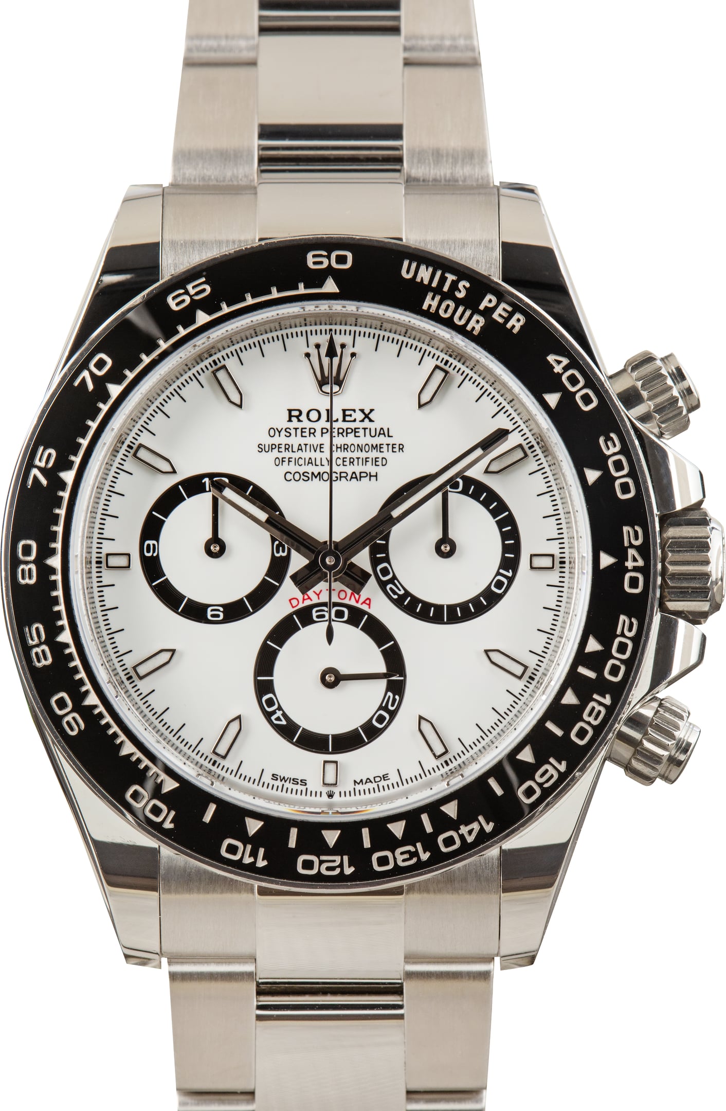 Pre-Owned White Chronograph Dial Rolex Daytona ref 126500