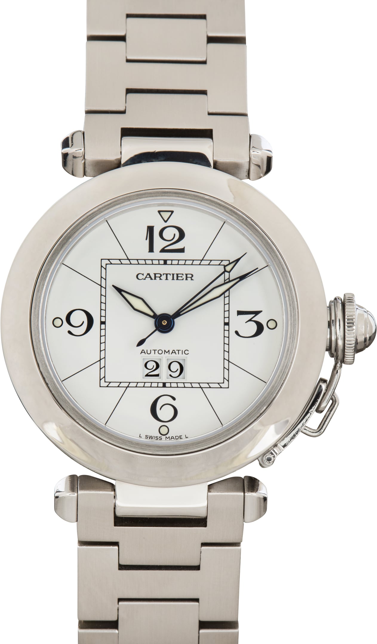 Pre-Owned Cartier Pasha C ref W31055M7 White Dial