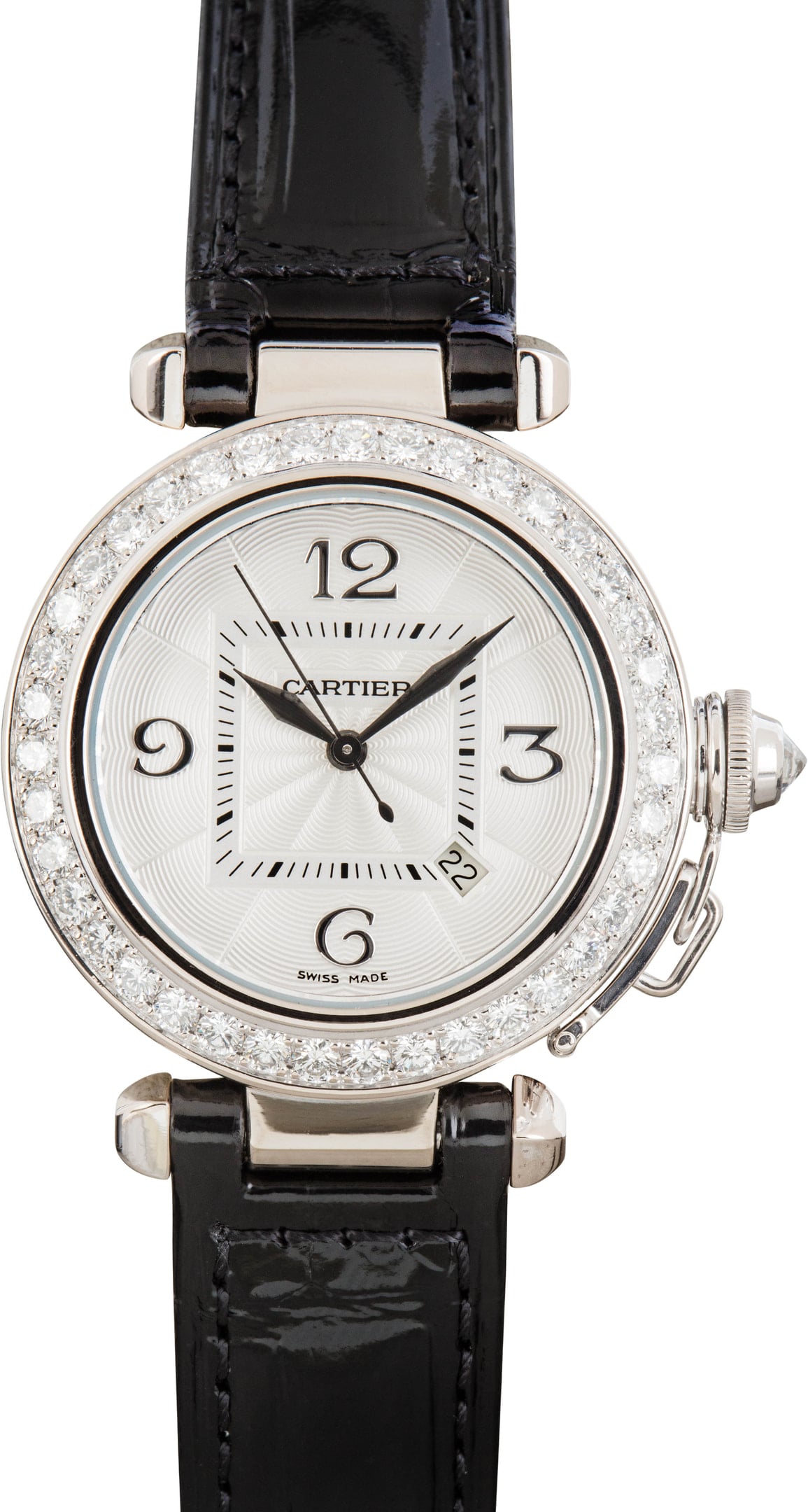 Pre-Owned Pasha De Cartier WJ1050M9 White Gold