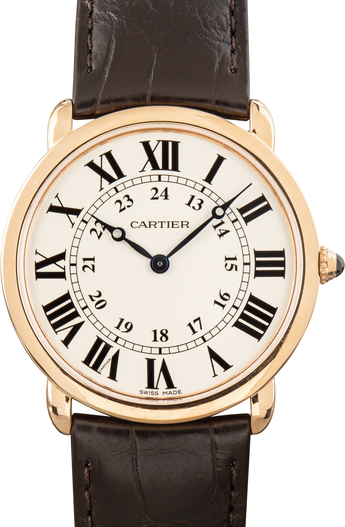 Pre-Owned Ronde Louis Cartier W6800251 18k Rose Gold