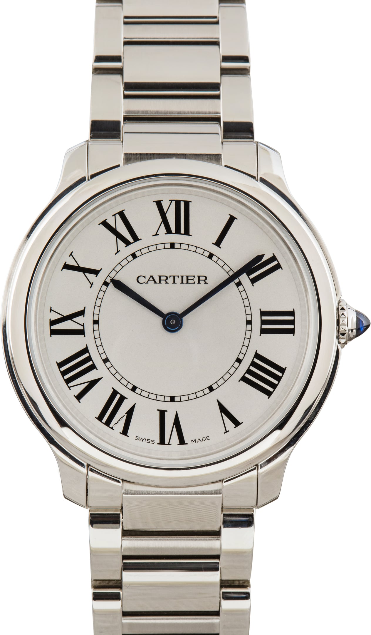 Pre-Owned Silver Dial Ronde Must De Cartier Ref WSRN0034
