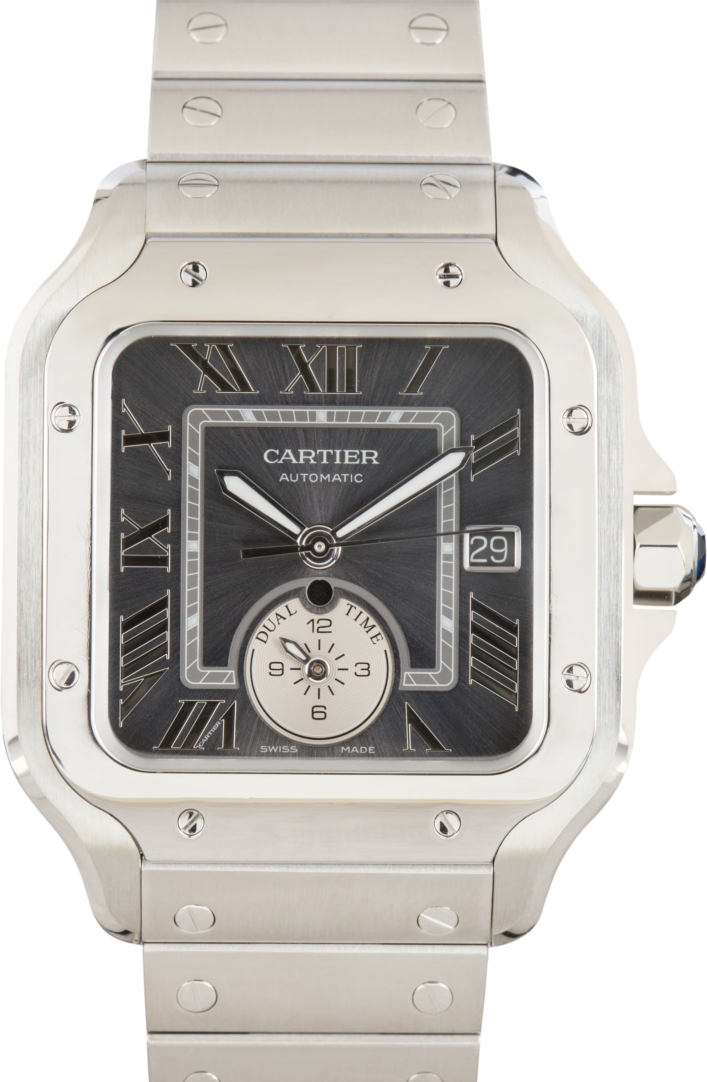 Pre-Owned Santos de Cartier Ref WSSA0076 Large Model
