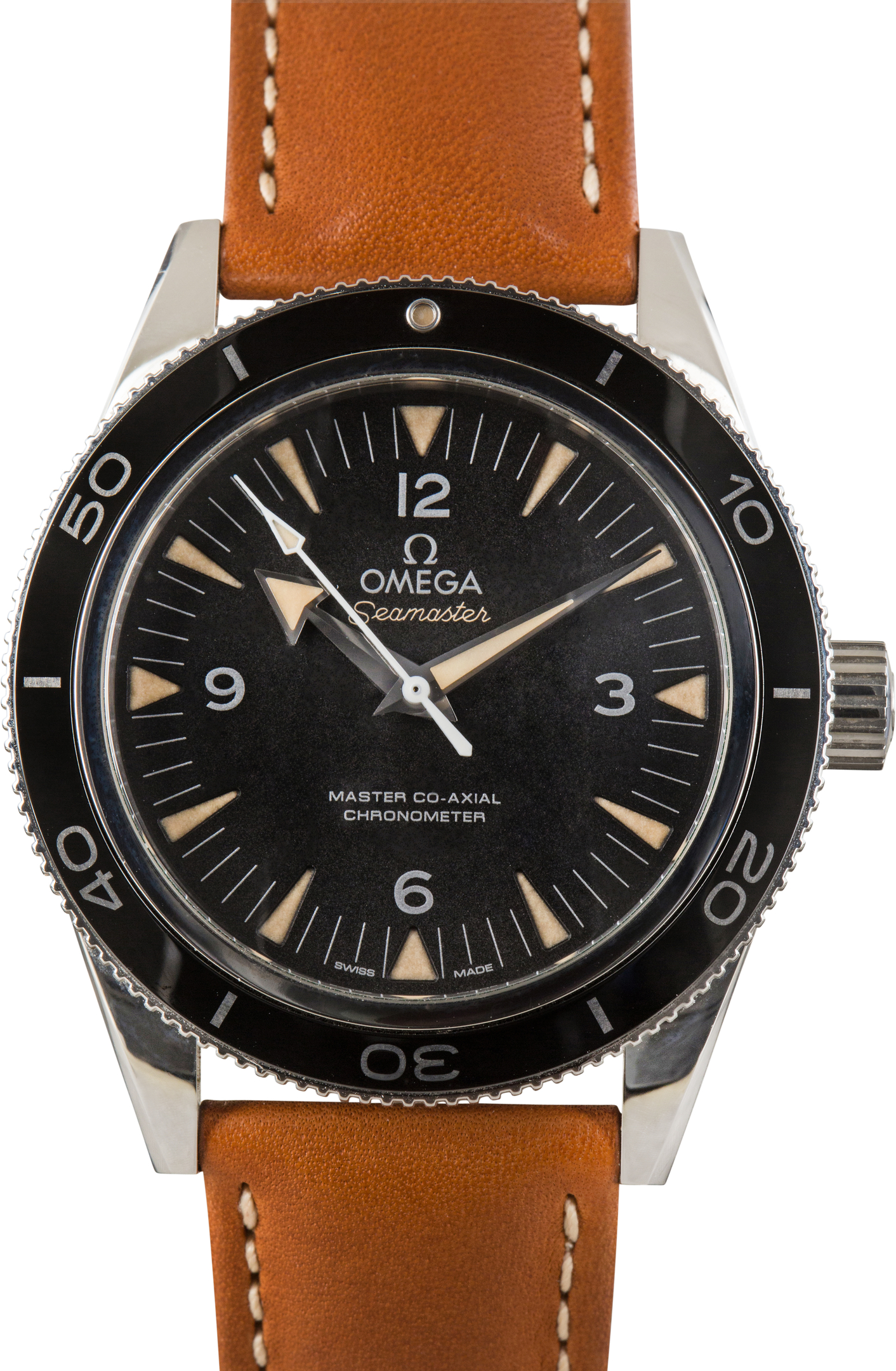 Pre-Owned Omega Seamaster 300 Black Co-Axial Steel