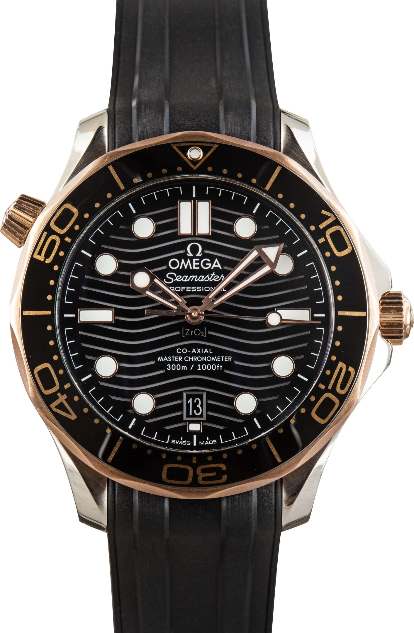 Pre-Owned Omega Seamaster Sedna Gold & Steel on Rubber