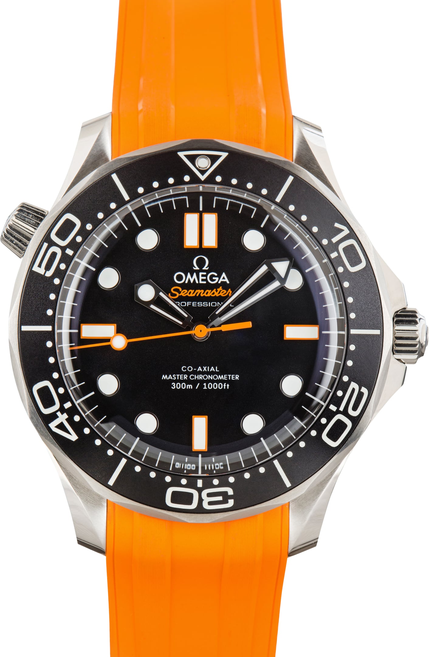 Pre-Owned Omega Seamaster Diver 300M Orange Rubber Strap