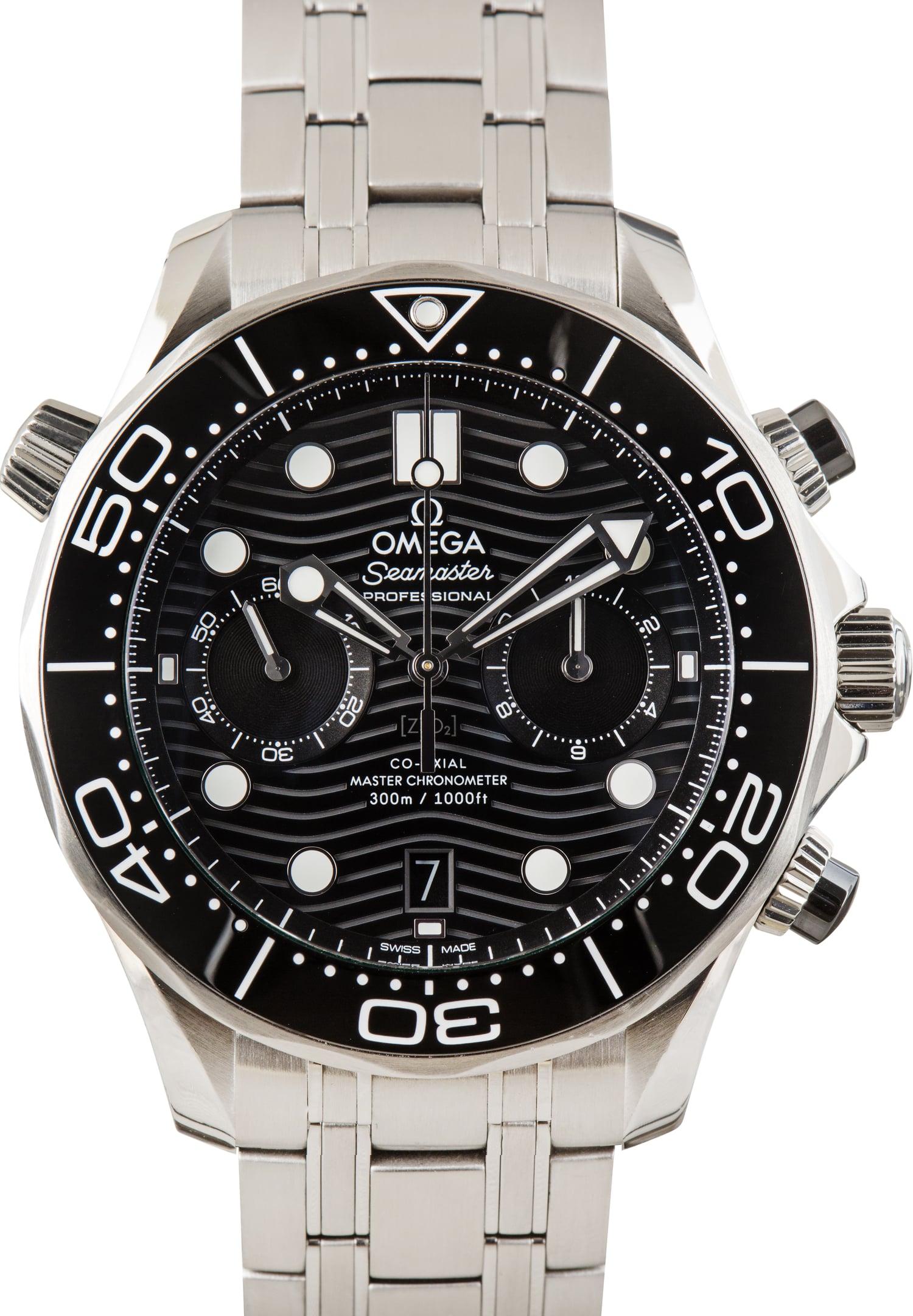 Pre-Owned Omega Seamaster Stainless Steel Black Dial