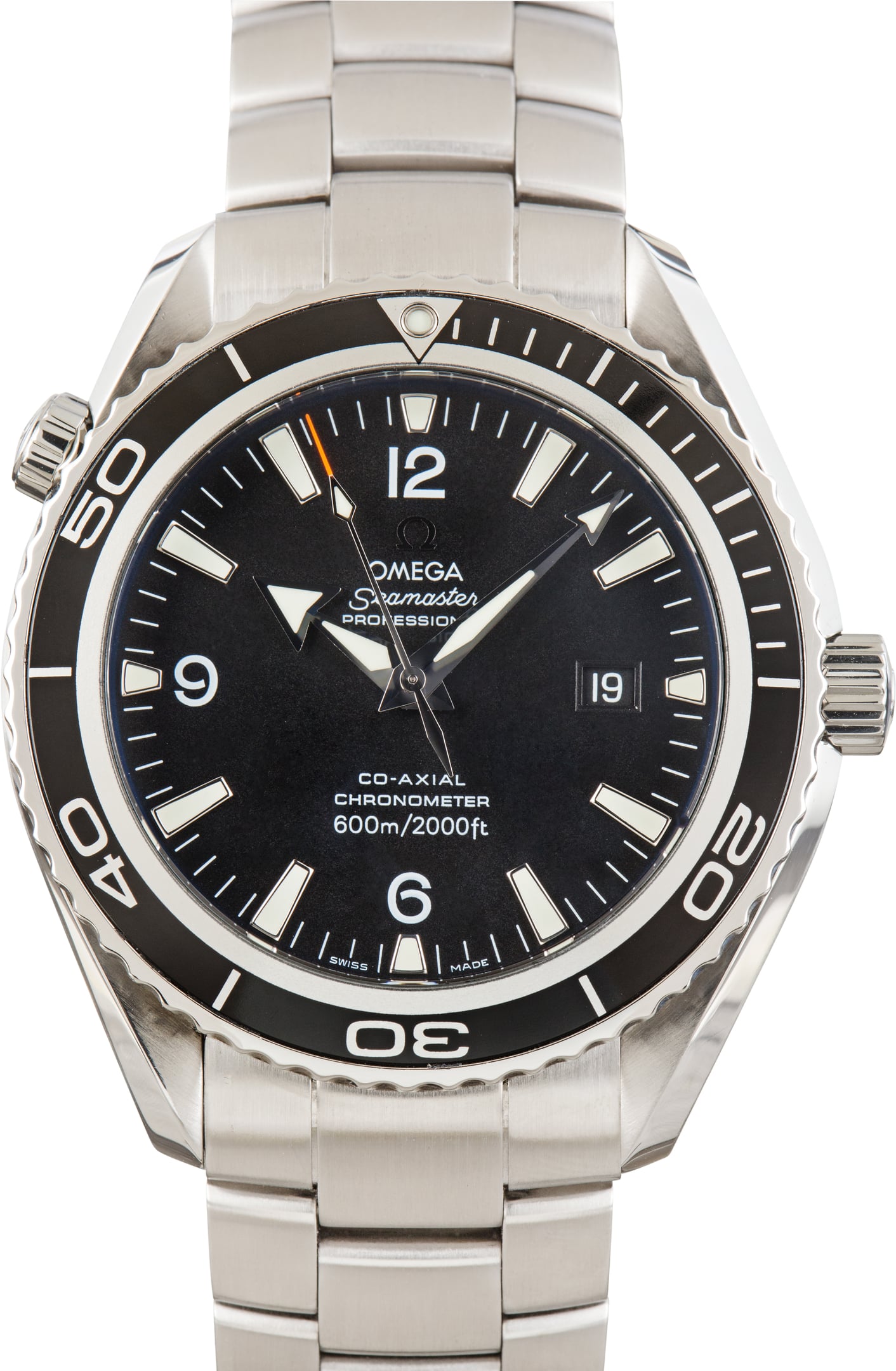 Pre-Owned Omega Seamaster Steel Planet Ocean Black Dial