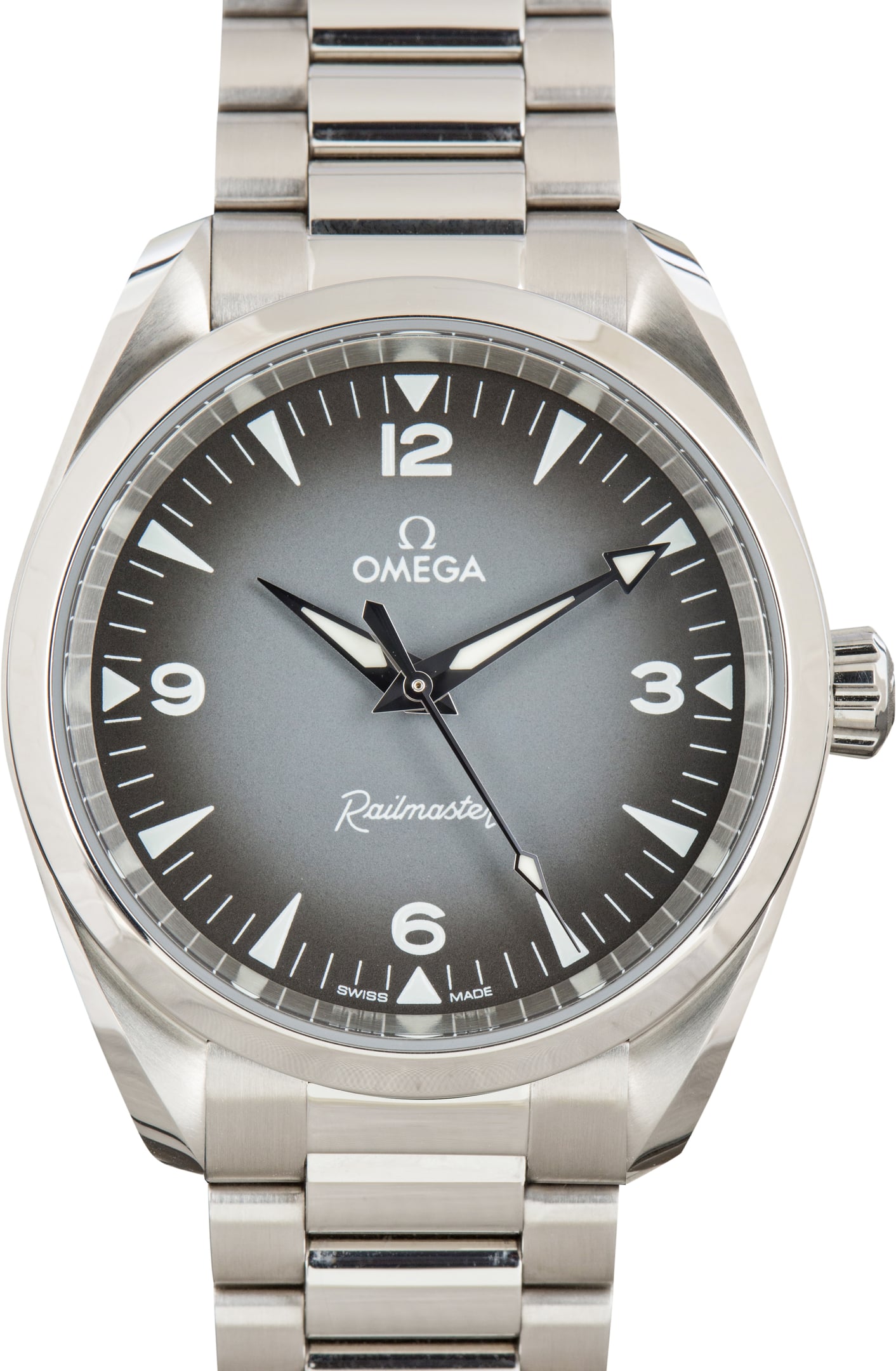 Pre-Owned Omega Seamaster Railmaster Grey Gradient Dial