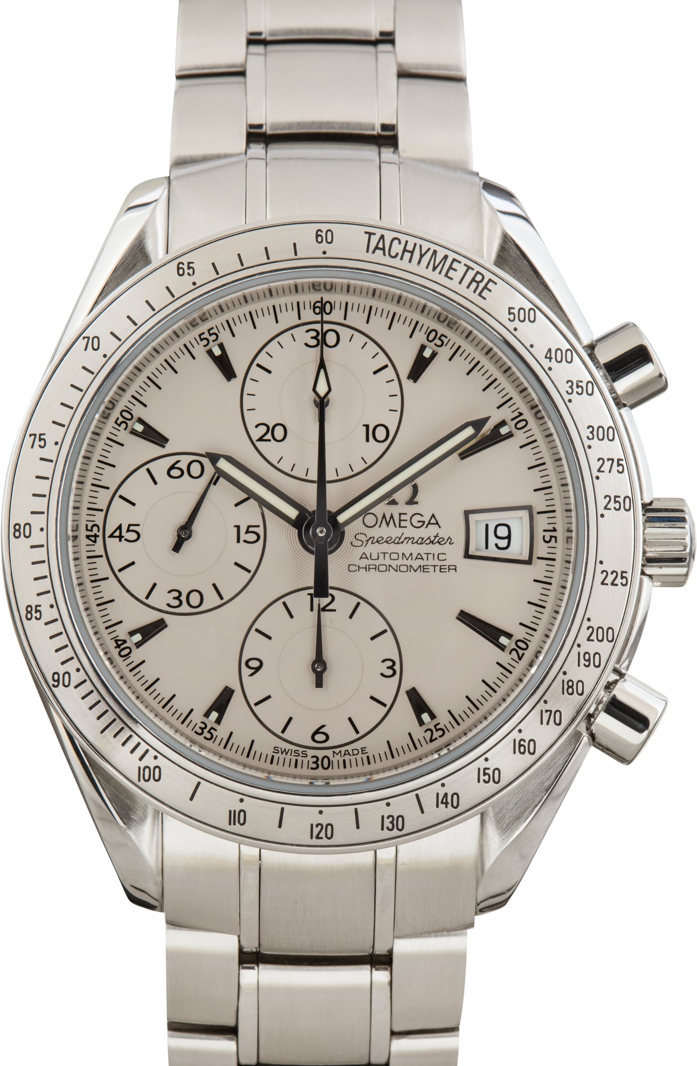 Pre-Owned Omega Speedmaster Day-Date Silver Dial