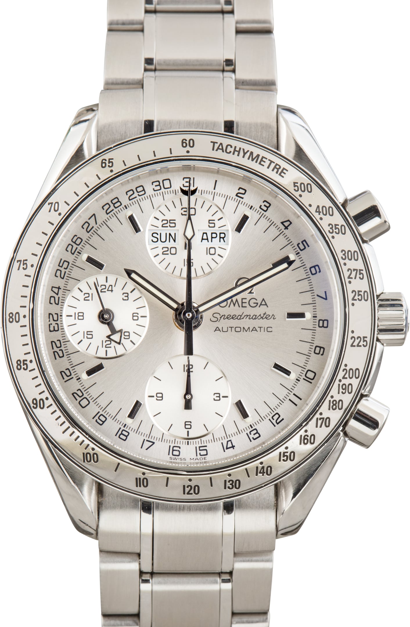 Pre-Owned Omega Speedmaster Day-Date 3523.30.00 Silver Dial