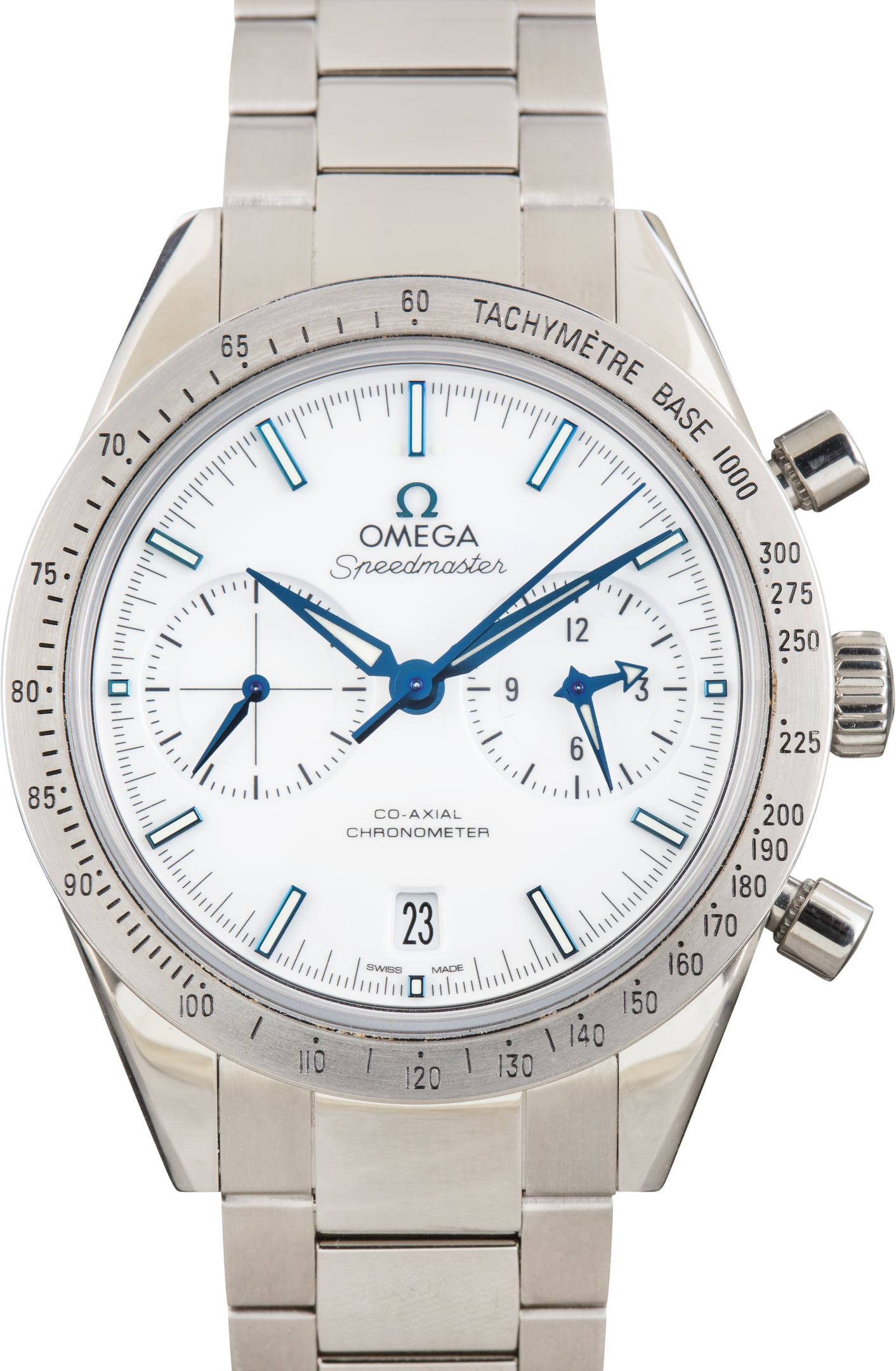 Pre-Owned White Dial Omega Speedmaster '57