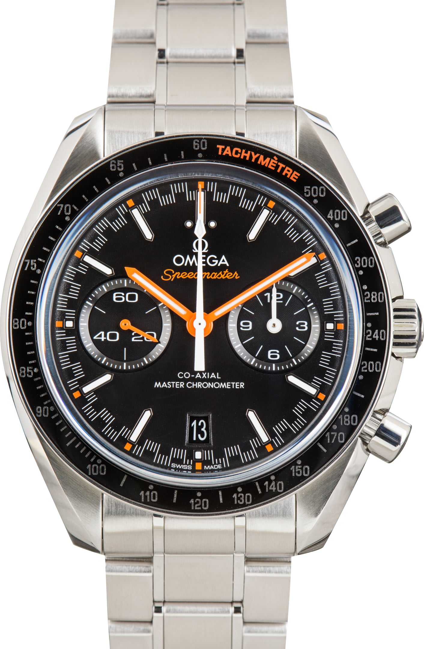 Pre-Owned Black Dial Omega Speedmaster Racing Stainless Steel