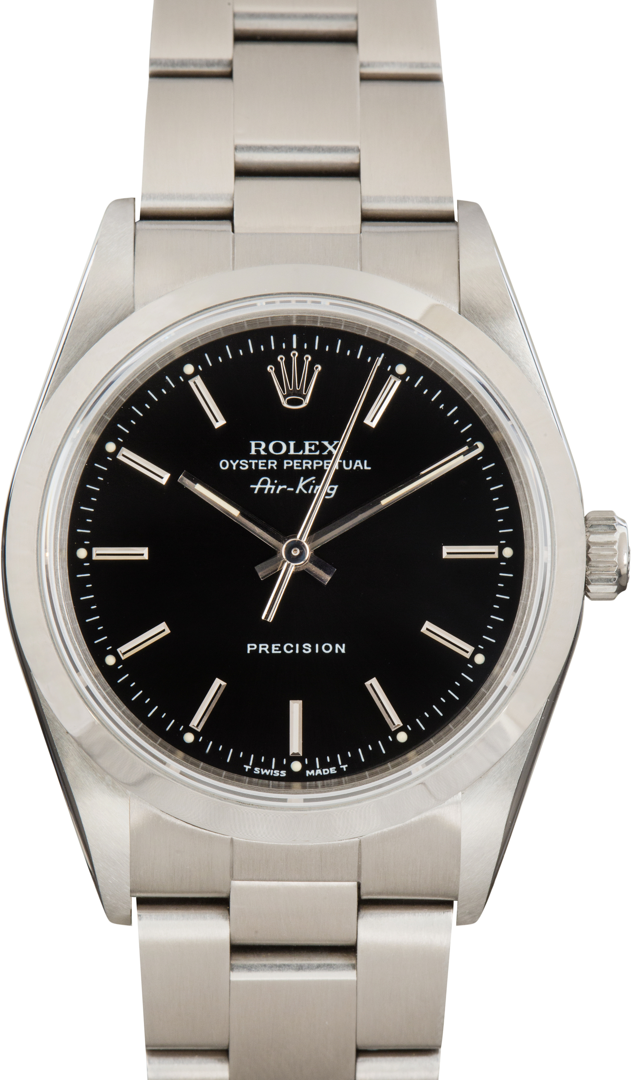 Pre-Owned Rolex Air-King Ref 14000 Black Dial