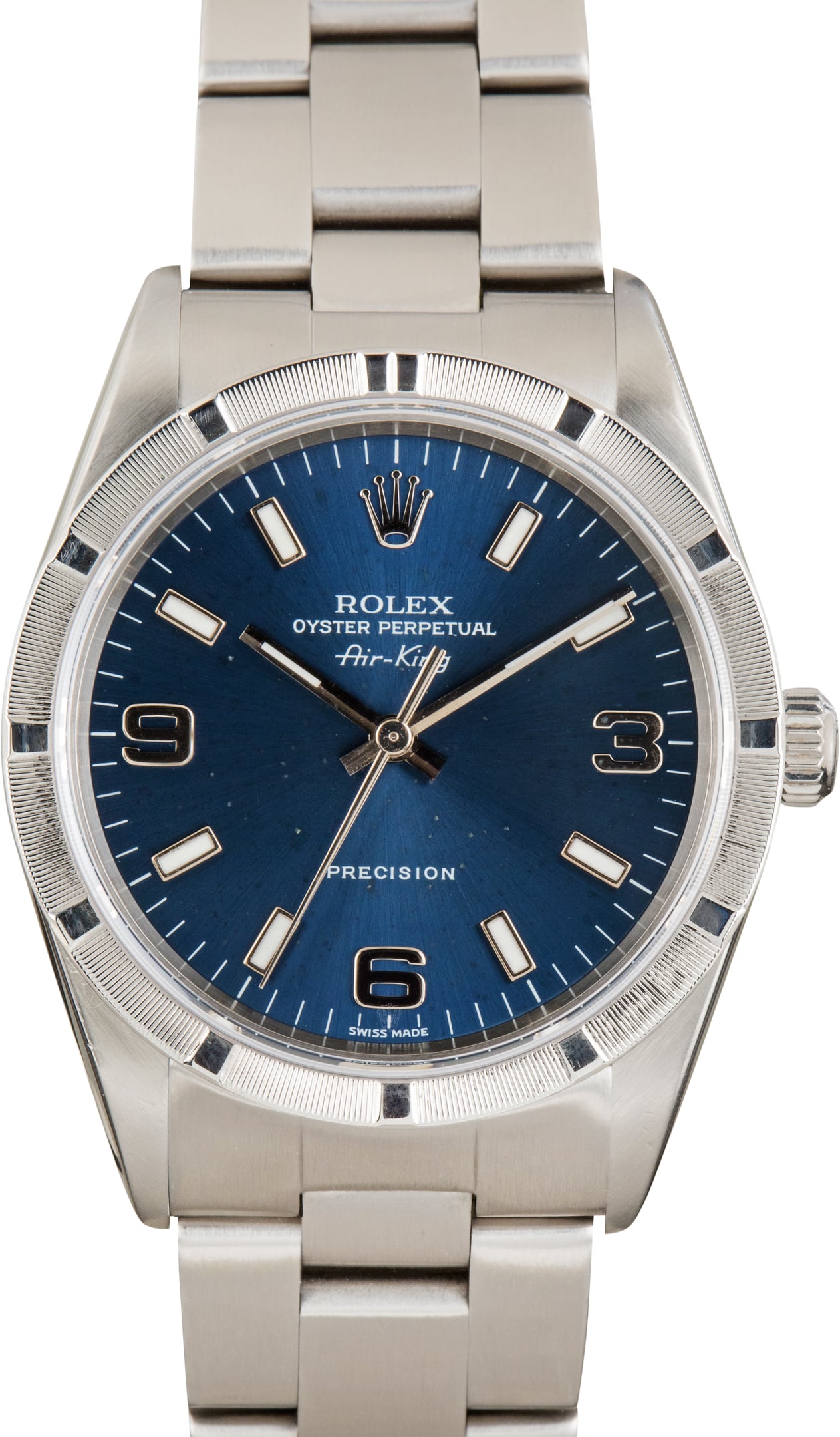 Pre-Owned Rolex Air-King ref 14010 Blue Dial
