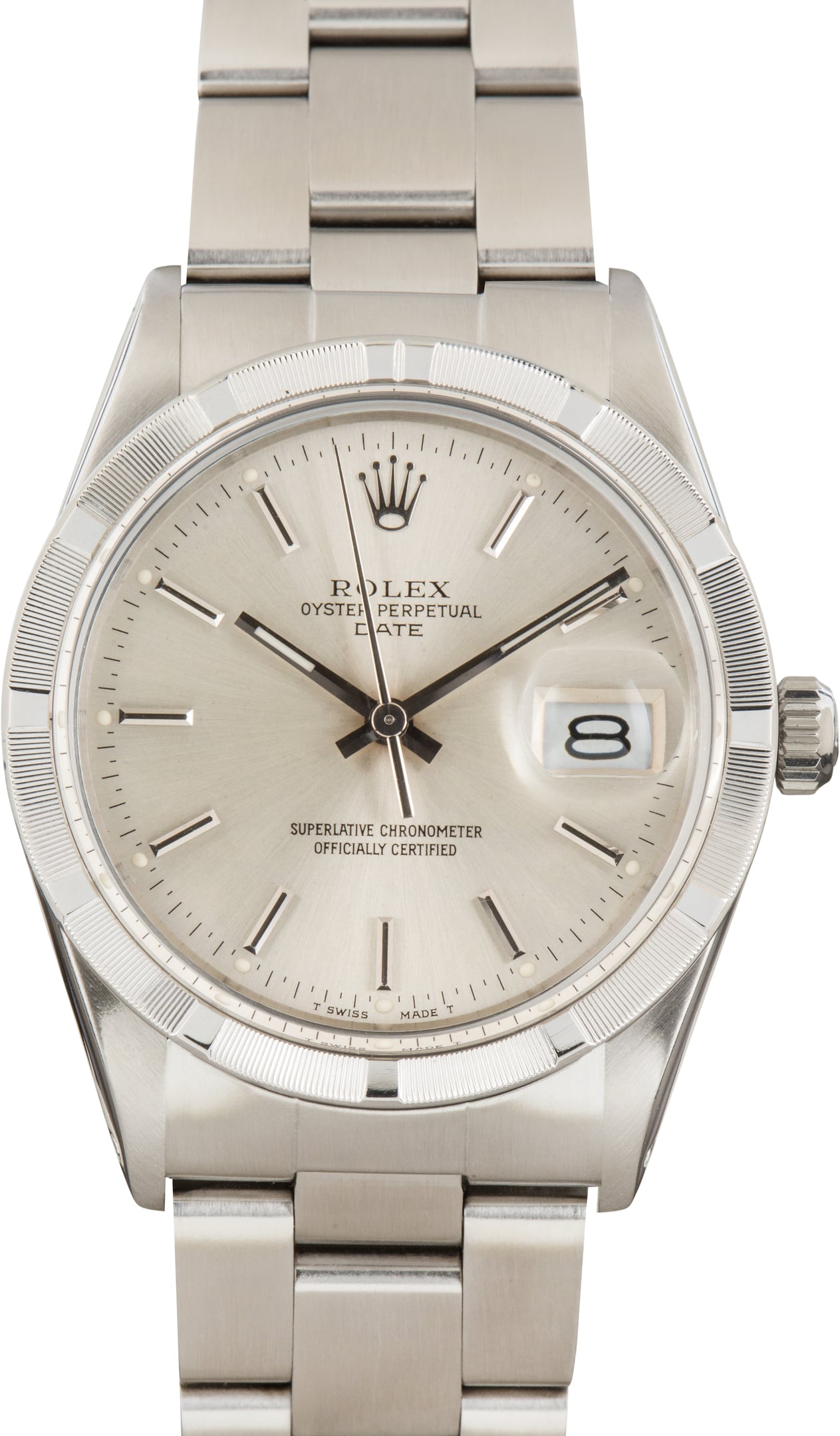 Pre-Owned Steel Rolex Date ref 15010 Silver Dial