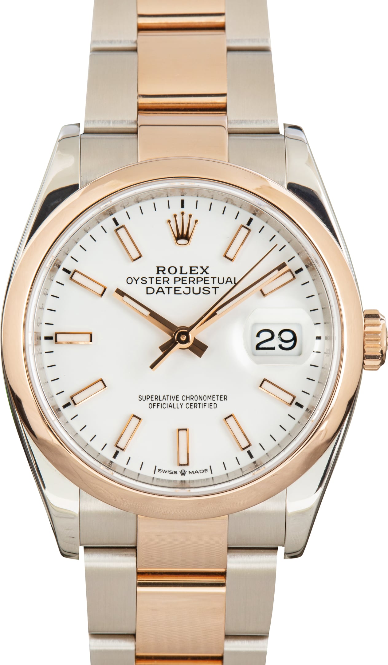 Pre-Owned Rolex Datejust 126201 Stainless Steel & Everose Gold