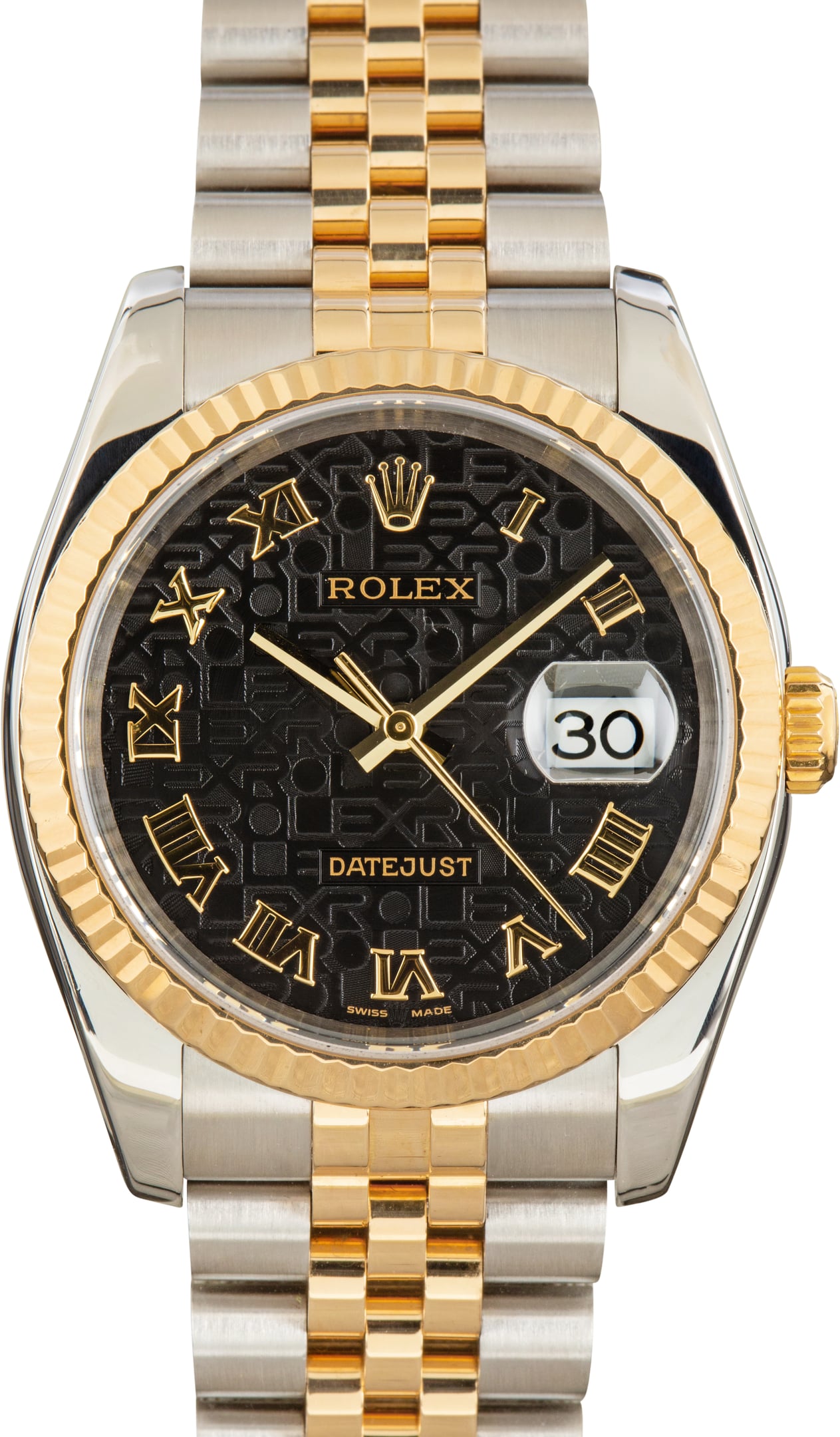 Pre-Owned Rolex Datejust 36 Two Tone 116233 Black Jubilee Dial