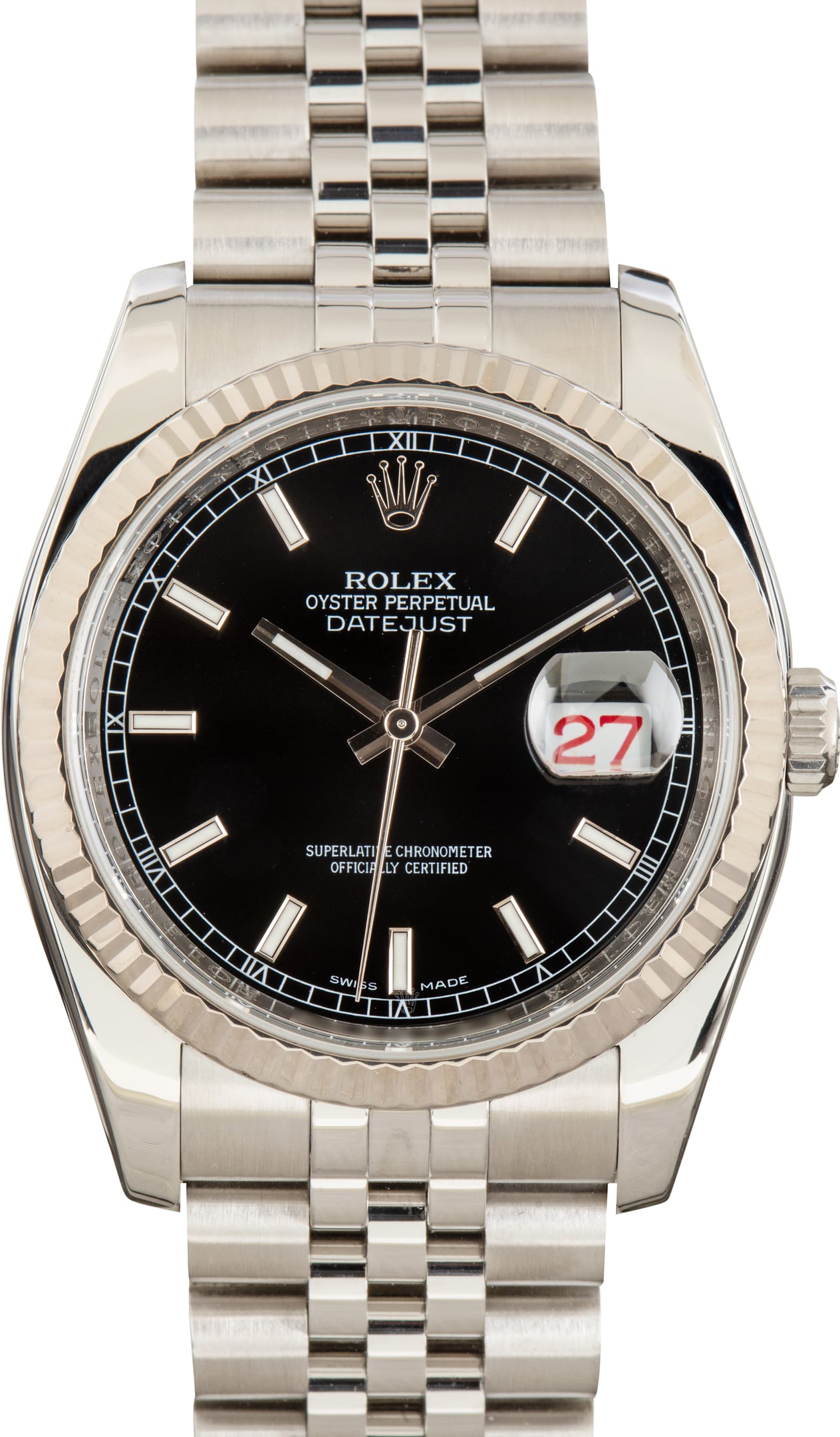 Pre-Owned Rolex Datejust 36 Ref 116234 Black Index Dial