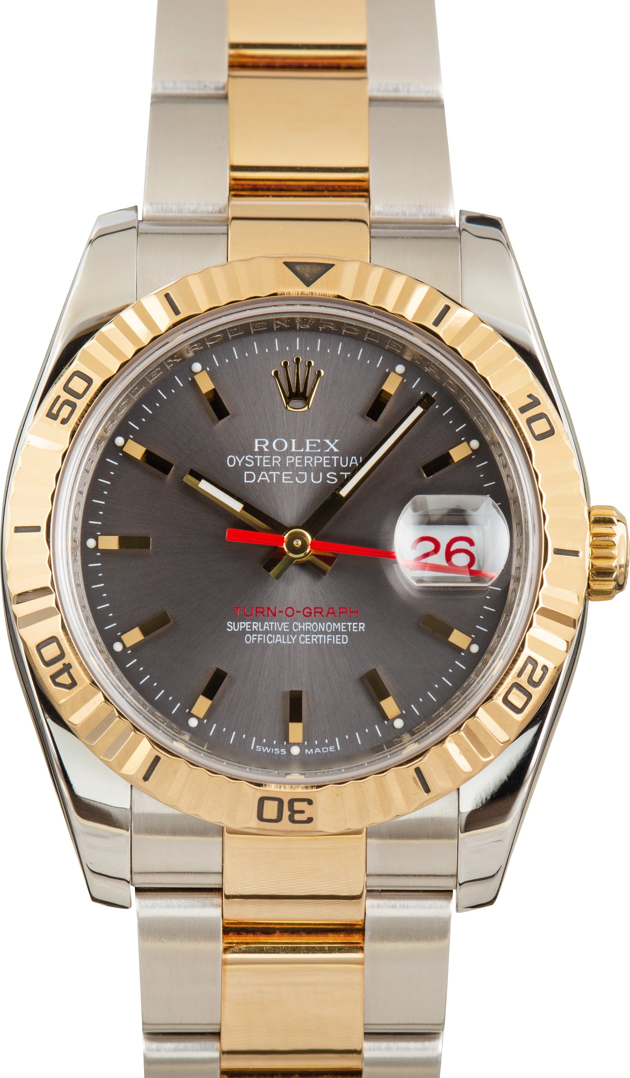 Pre-Owned Rolex Datejust 36 ref 116263 Slate Dial Thunderbird