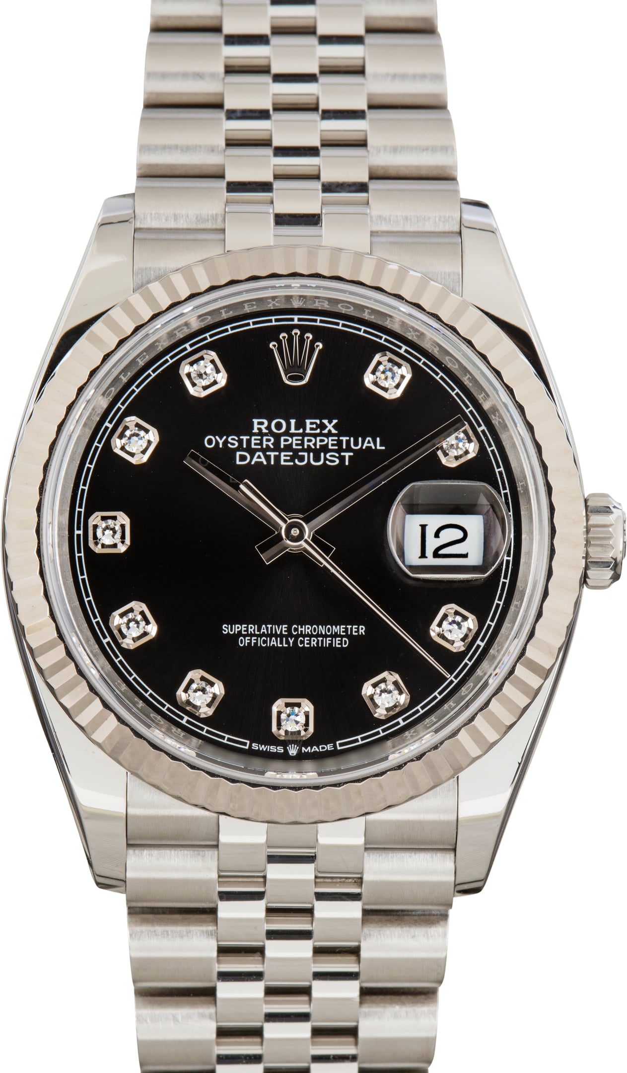 Pre-Owned Rolex Datejust 36 126234 Black Diamond Dial