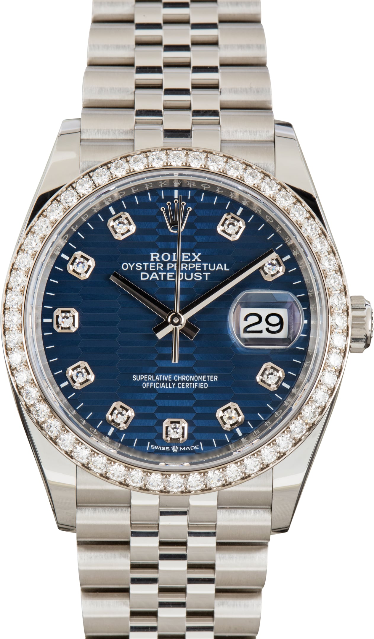 Pre-Owned Rolex Datejust 36 Ref 126284 Blue Diamond Dial