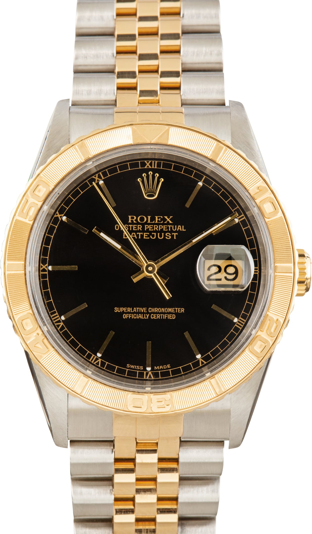 Pre-Owned Thunderbird Rolex Datejust 36 Ref 16263 Black Dial