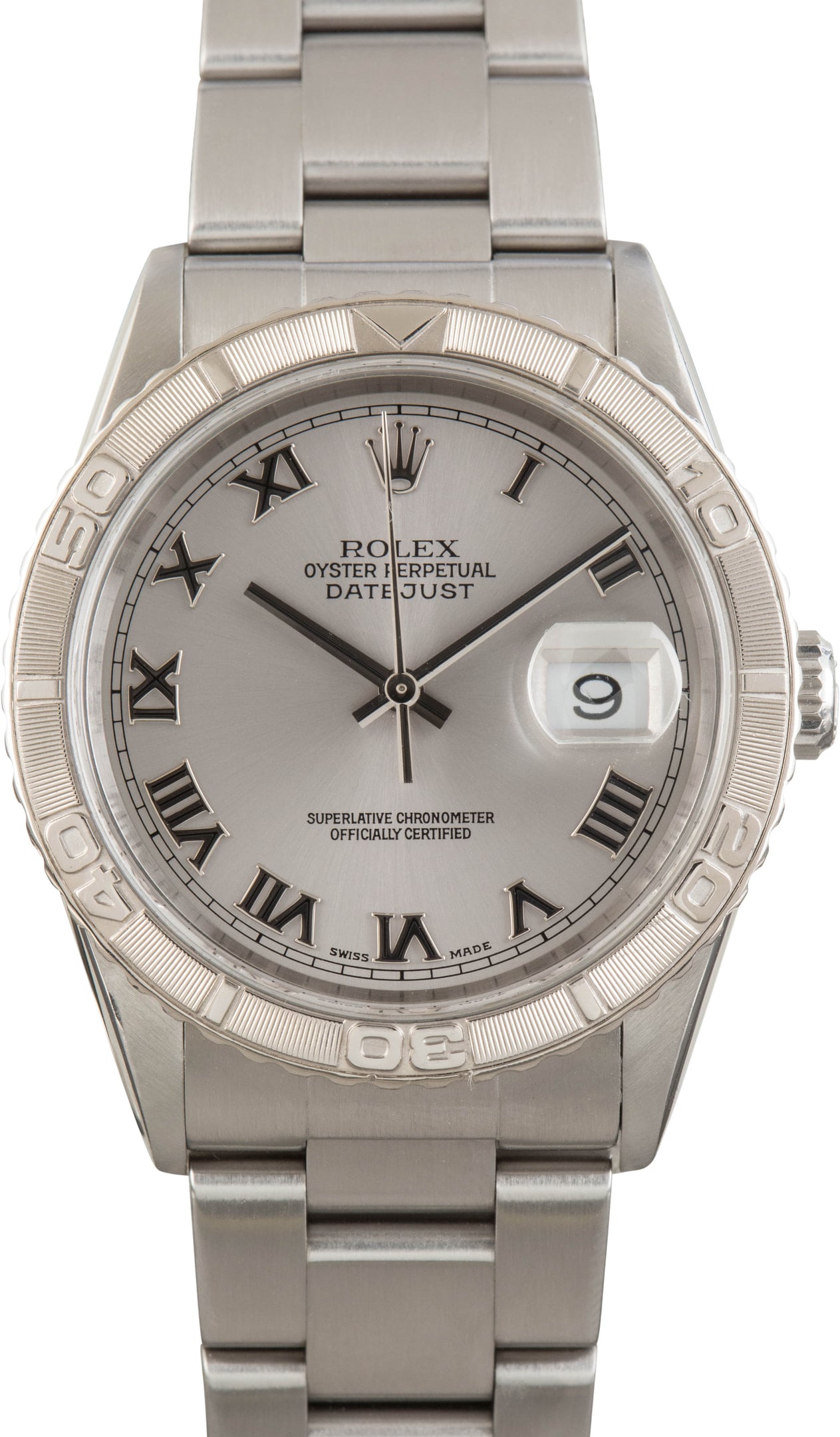 Pre-Owned Rolex Datejust 36 ref 16264 Silver Dial Thunderbird