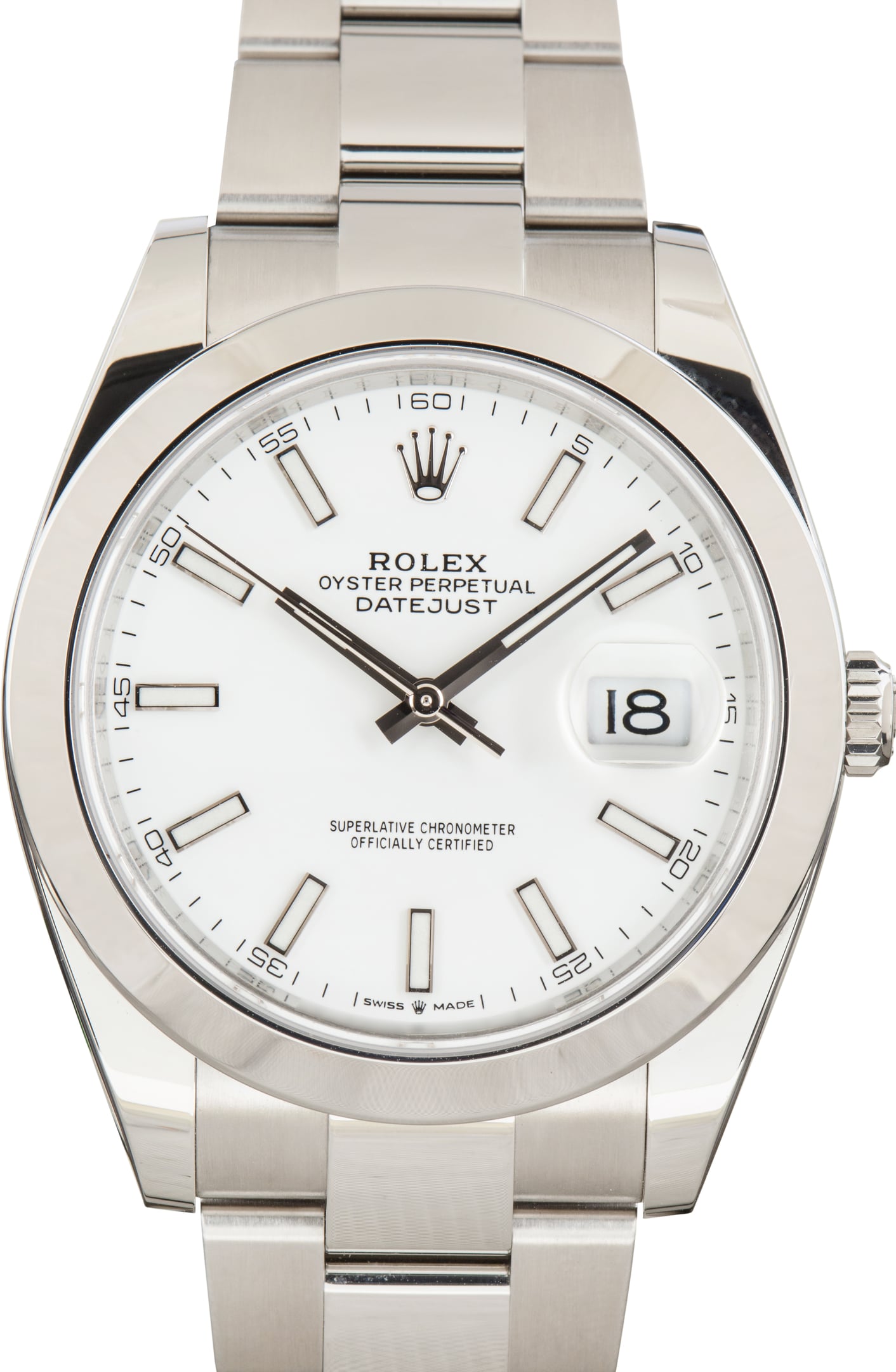 Pre-Owned White Dial Rolex Datejust 41 Ref 126300