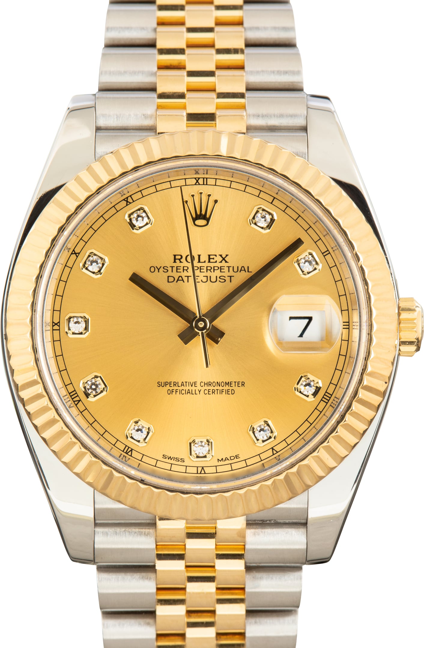 Pre-Owned Rolex Datejust 41 Champagne Diamond Dial ref 126333