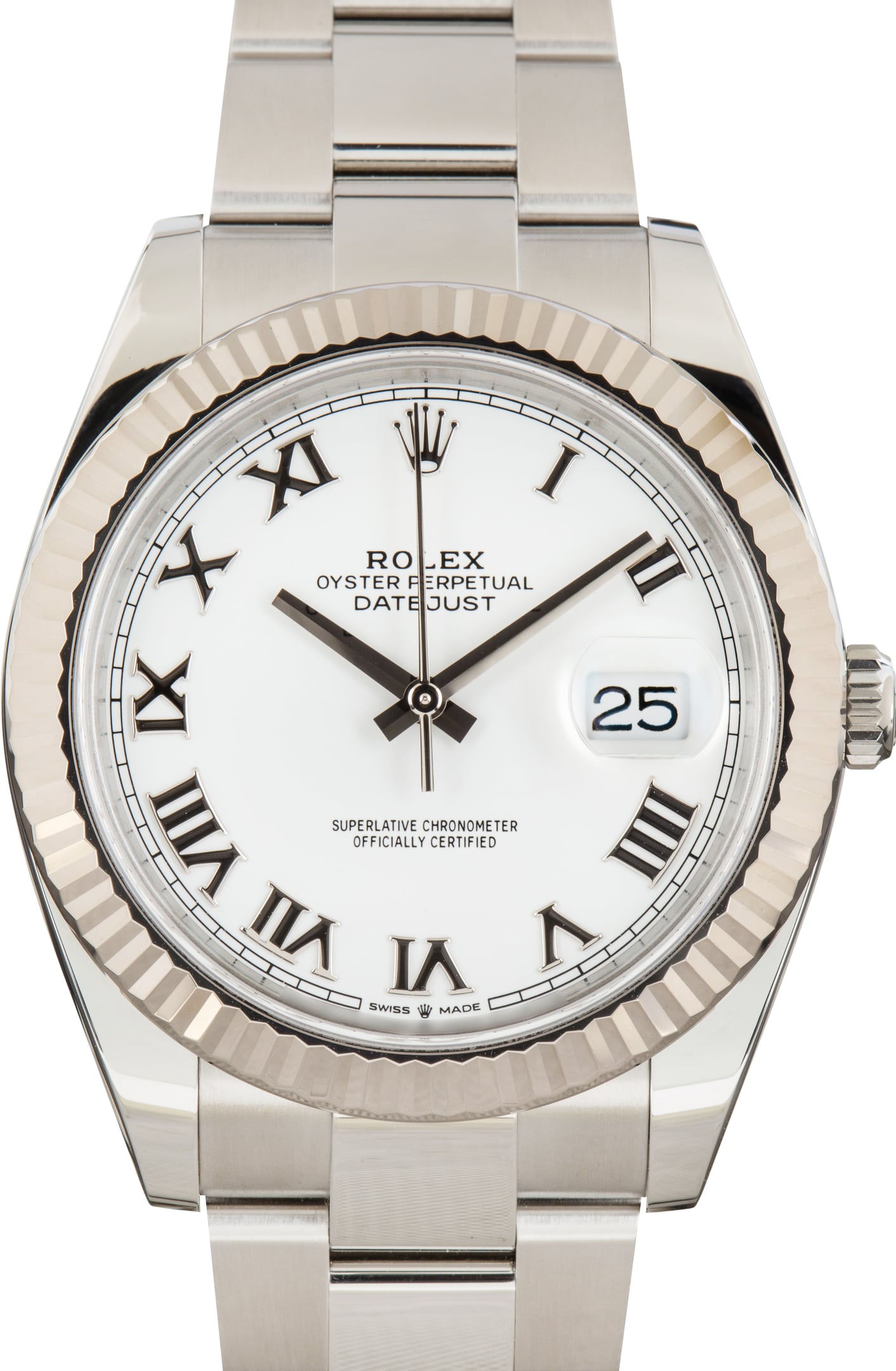 Pre-Owned Rolex Datejust 41 Ref 126334 White Roman Dial