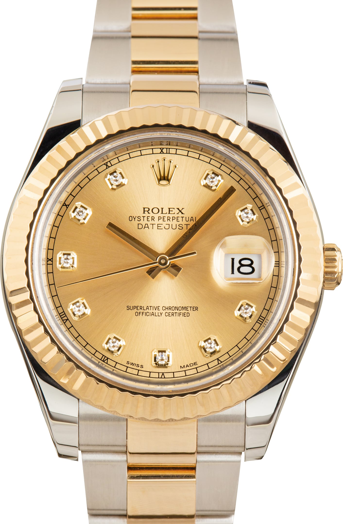 Pre-Owned Rolex Datejust II Champagne Diamond Dial Ref 116333