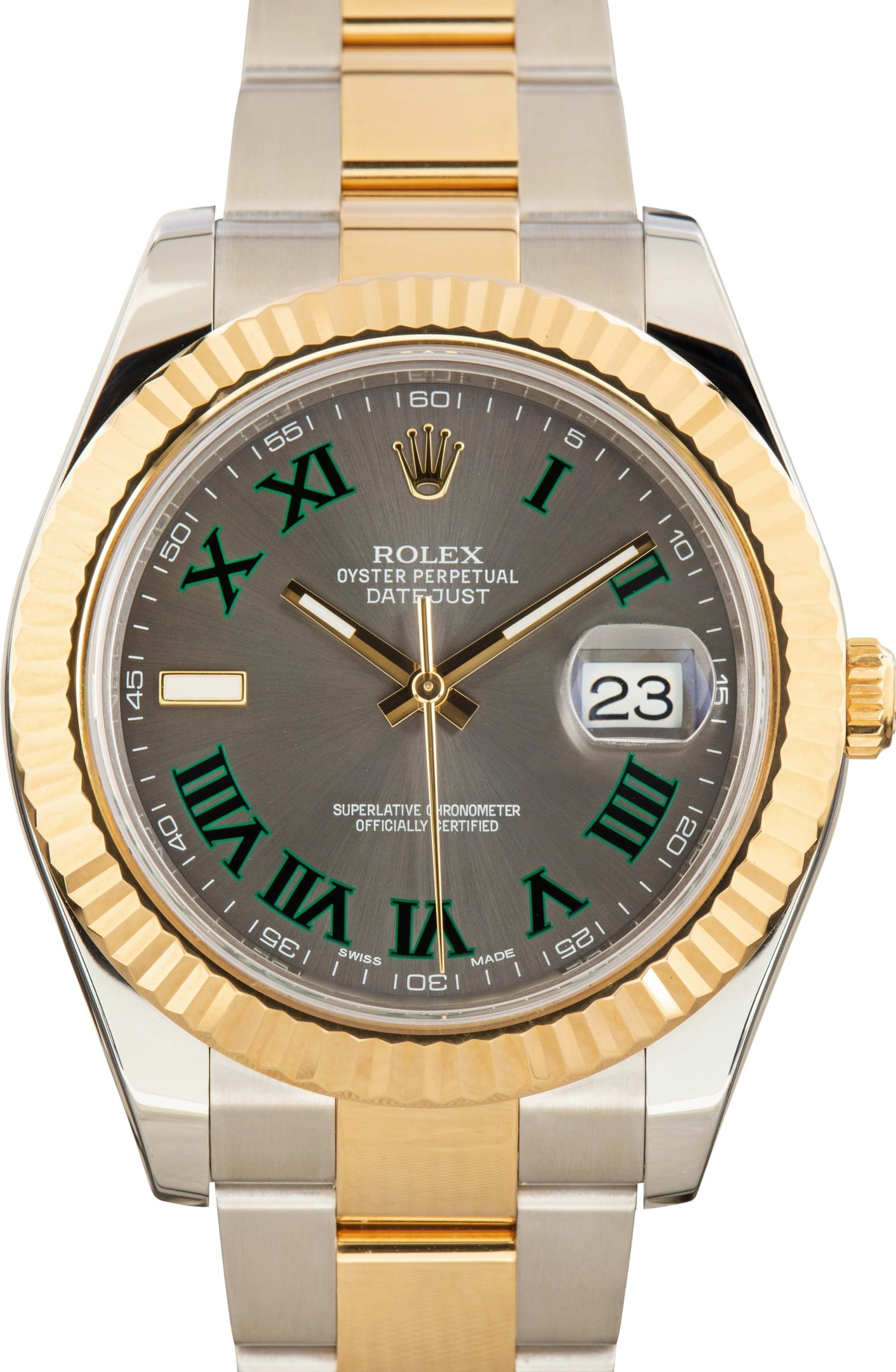 Pre-Owned Rolex Datejust II Slate Wimbledon Dial Ref 116333