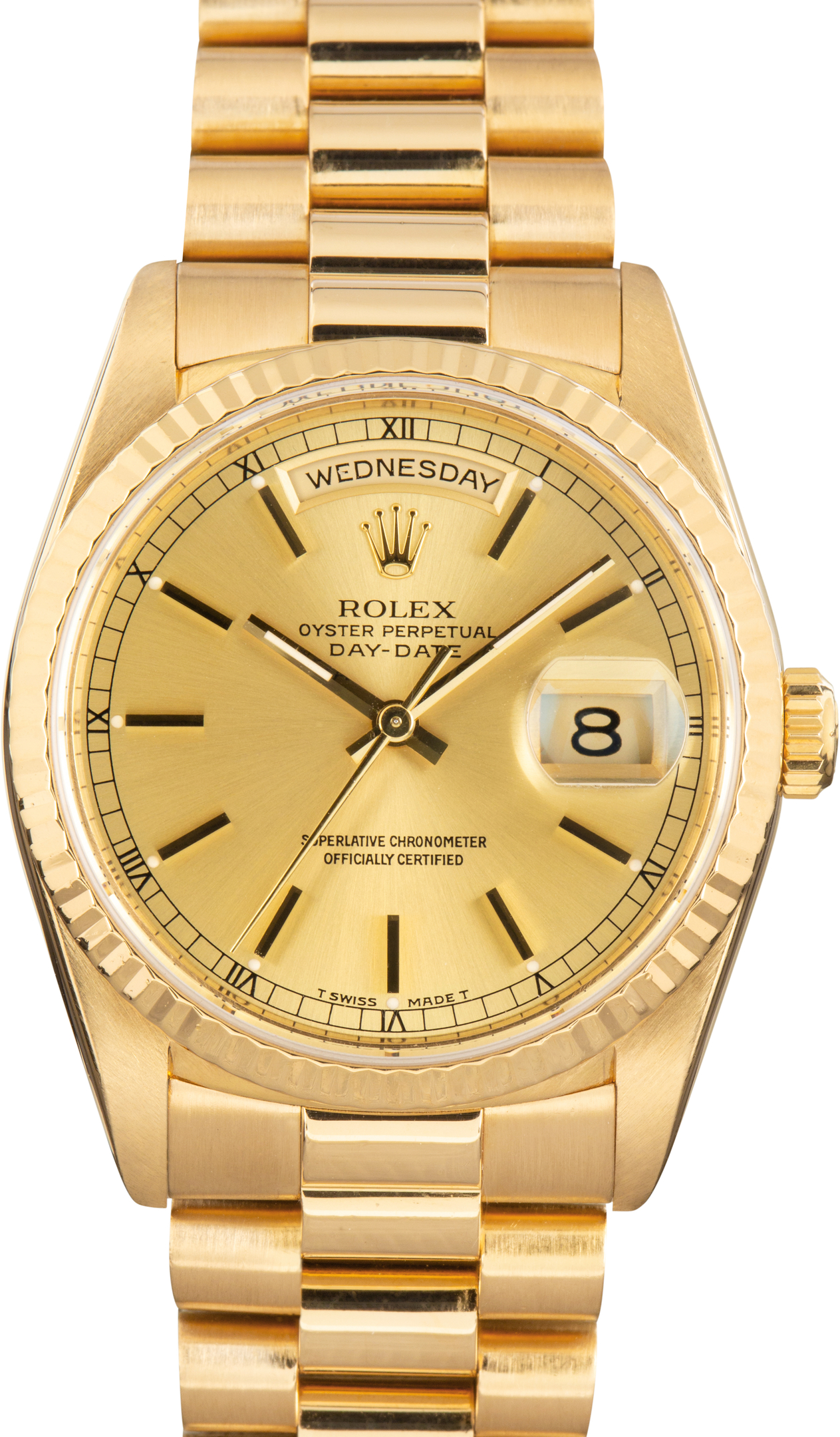 Pre-Owned Rolex Day-Date 36 18k Yellow Gold Ref 18238
