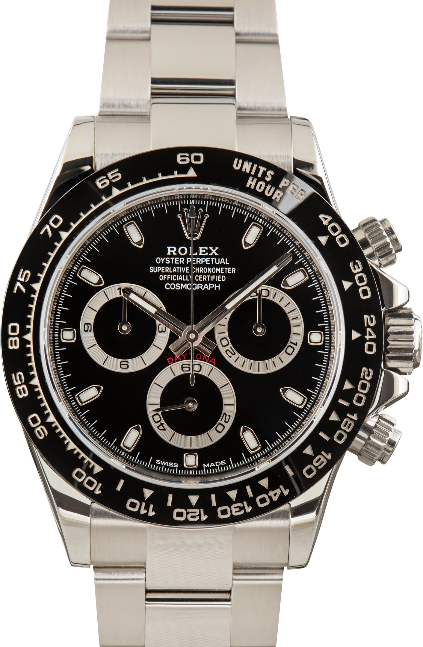 Pre-Owned Ceramic Bezel Rolex Daytona Cosmograph 116500 Black Dial