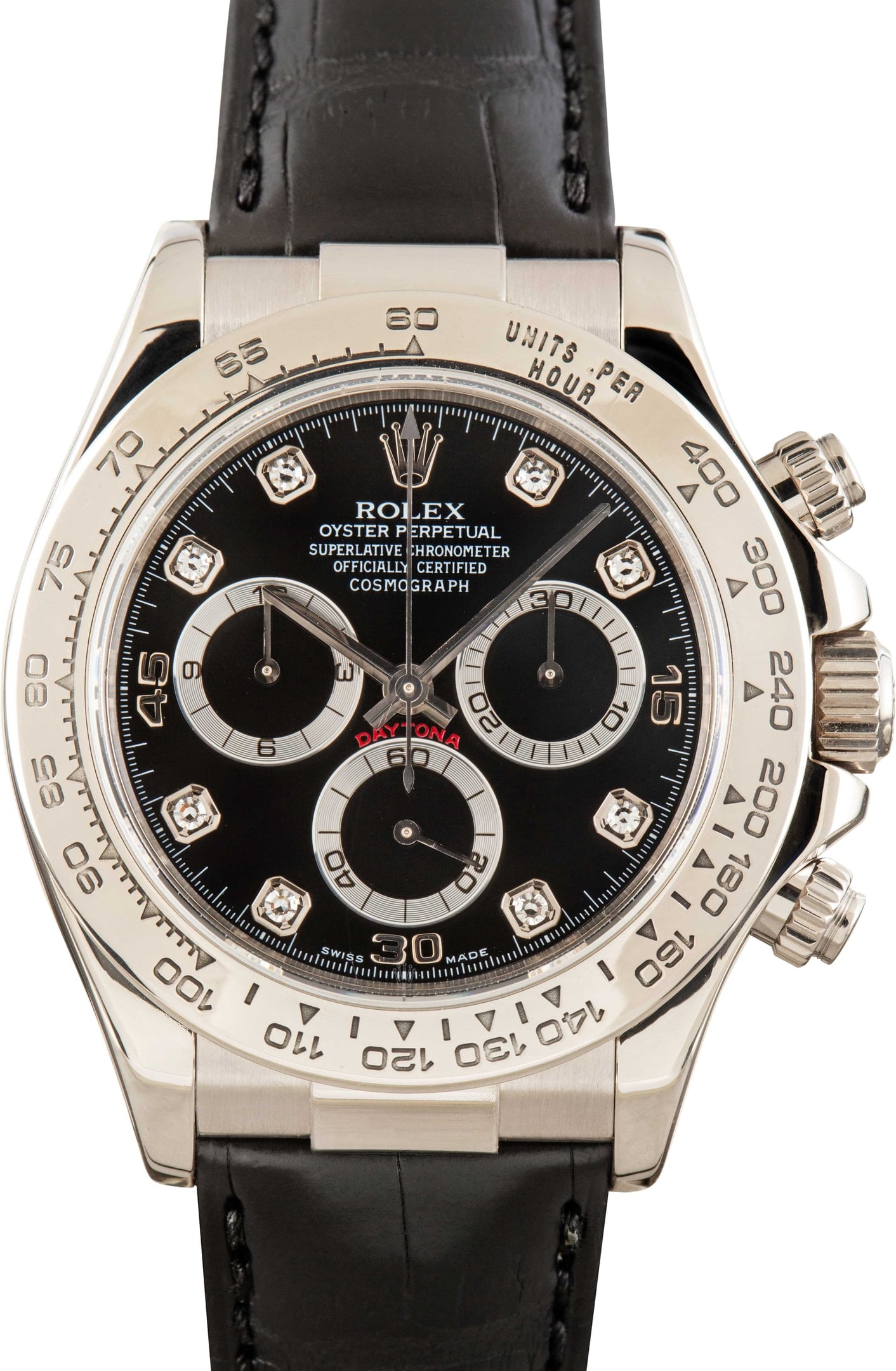 Pre-Owned Rolex Daytona 116519 Black Diamond Dial