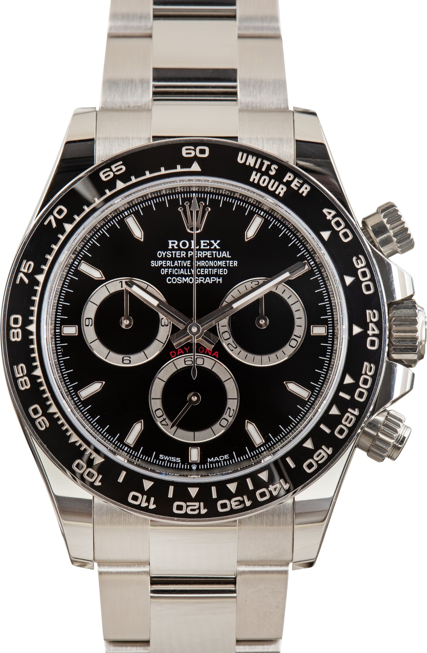Pre-Owned Black Dial Rolex Daytona 126500LN Steel Oyster