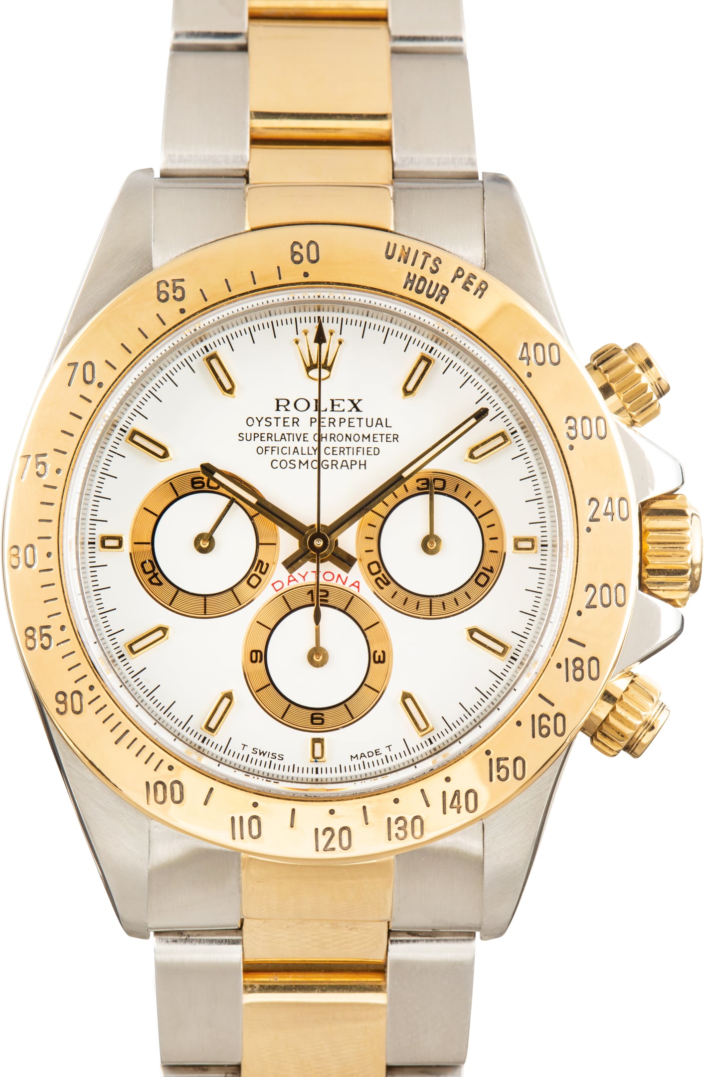 Pre-Owned Zenith Movement Rolex Daytona Ref 16523 White Dial