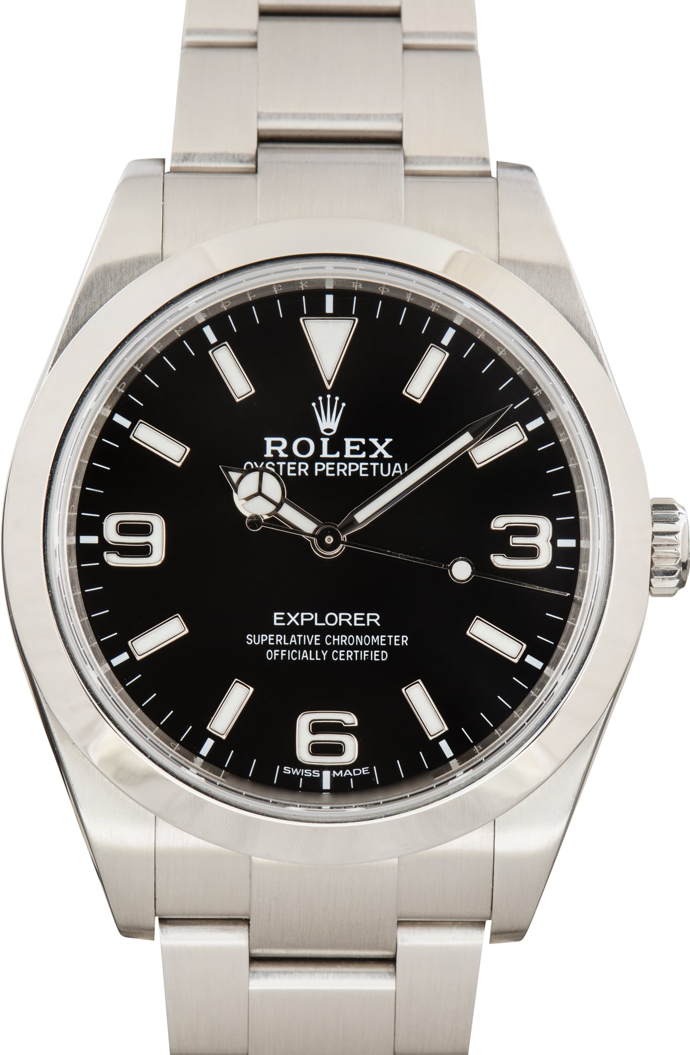 Pre-Owned Rolex Explorer ref 214270 MKII Black Dial