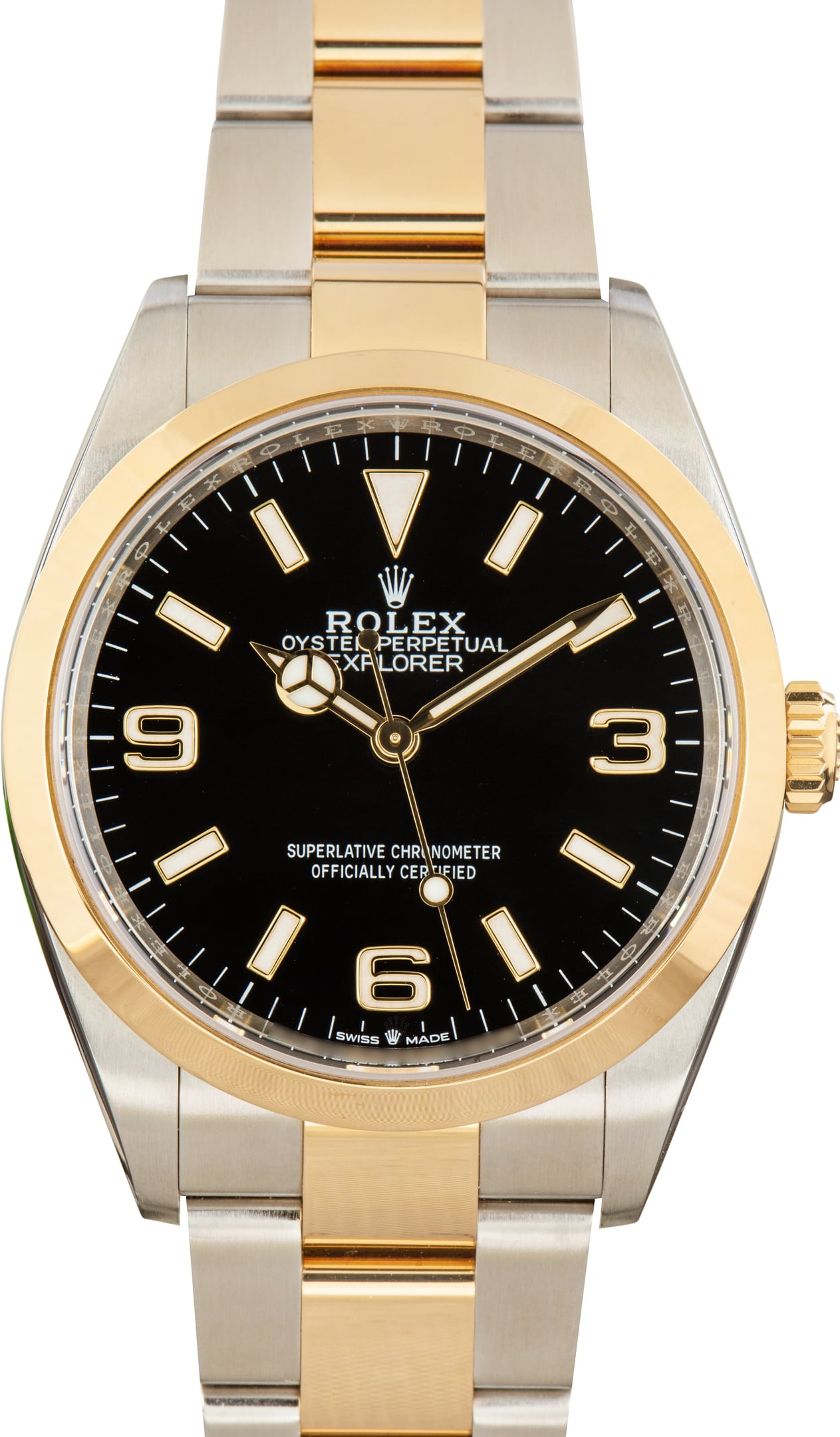 Pre-Owned Rolex Explorer 36 124273 Stainless Steel & 18k Yellow Gold