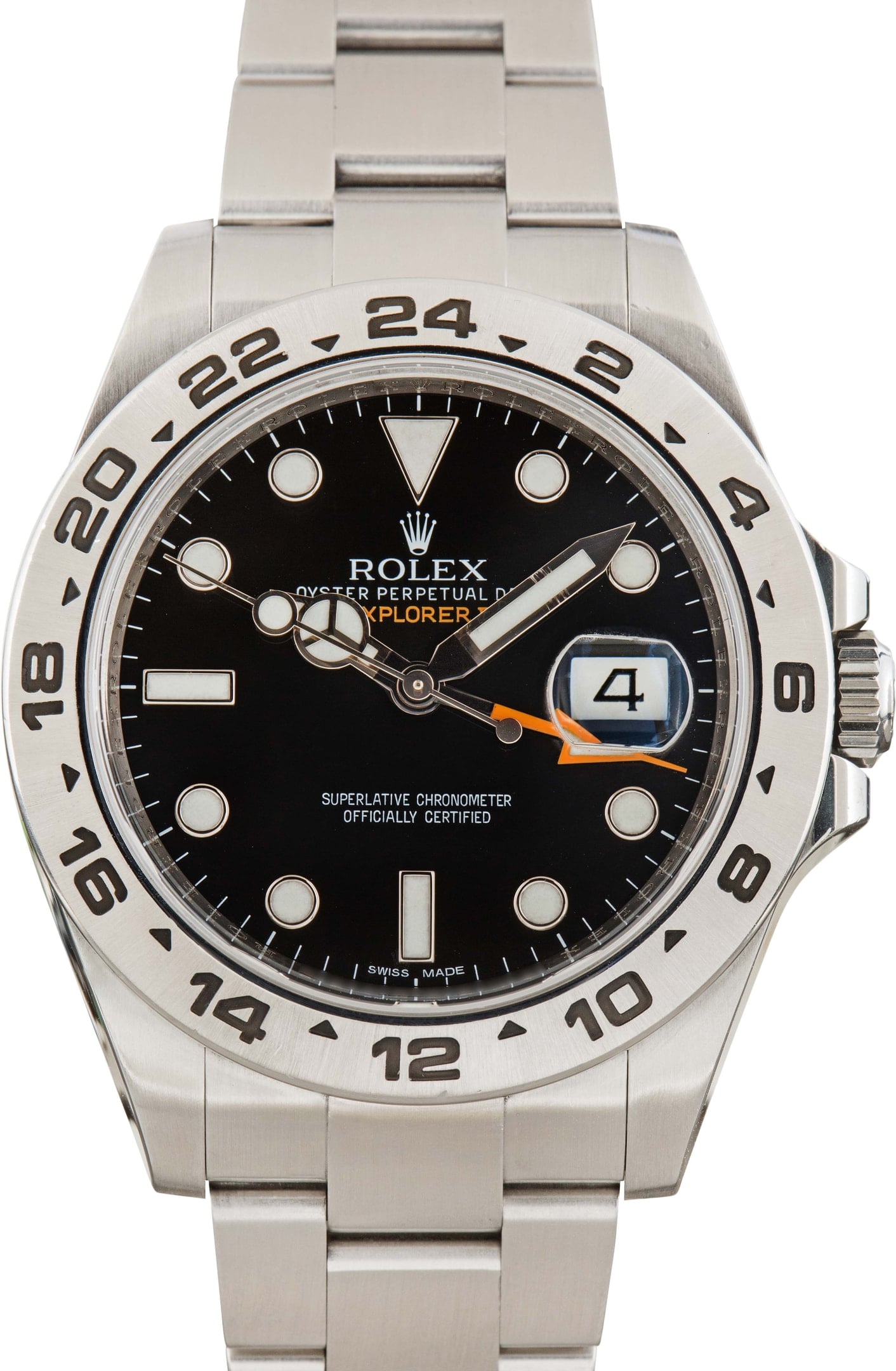 Pre-Owned Rolex Explorer II Steel 216570 Black Dial