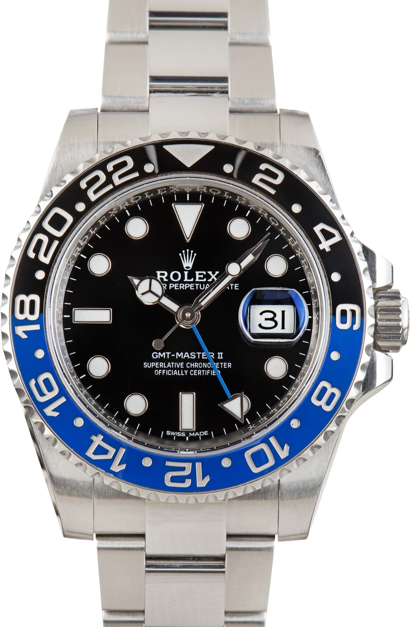 Pre-owned Men's Rolex GMT-Master II Ref 116710 Batman