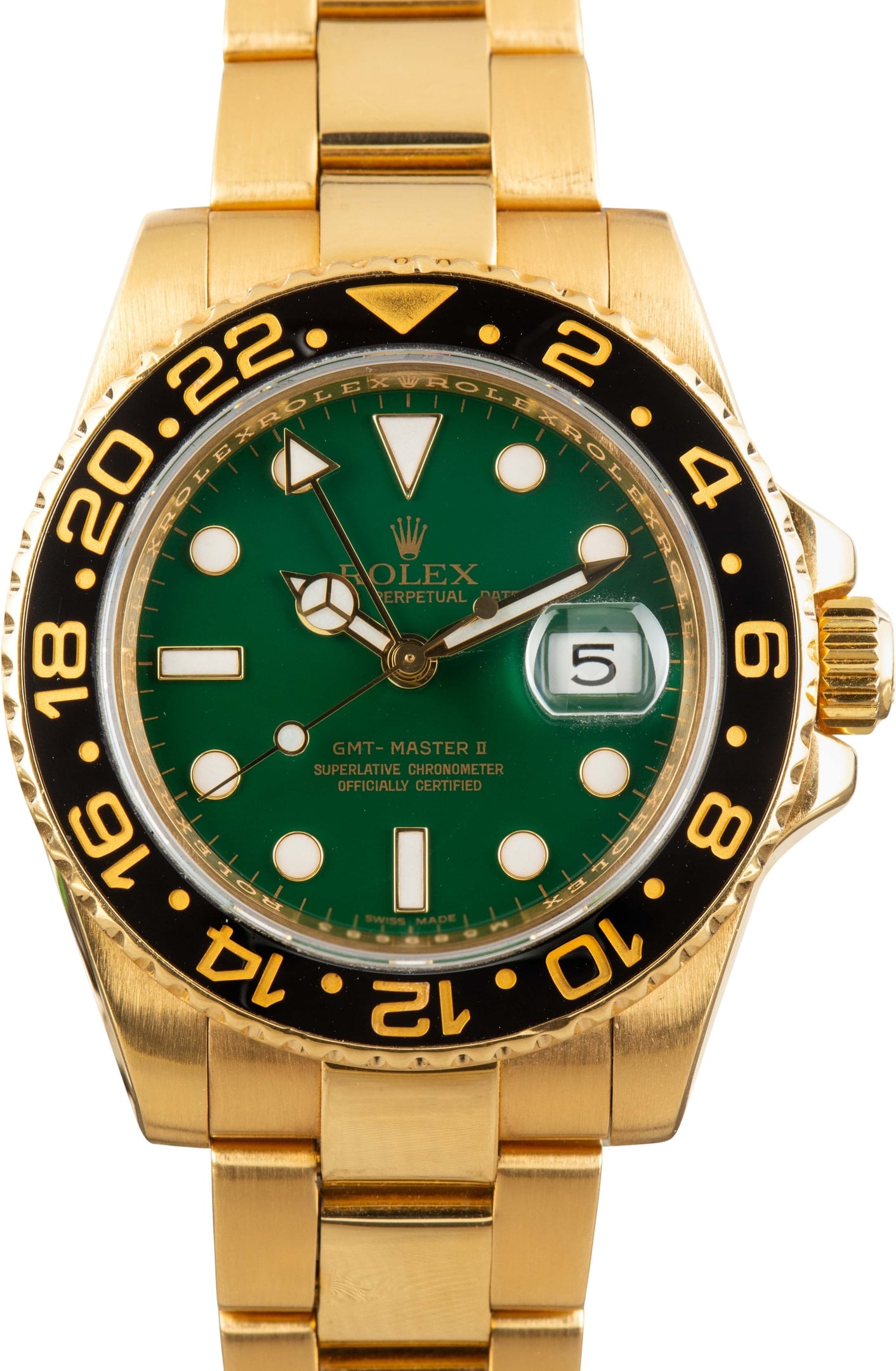Pre-Owned Rolex GMT-Master II ref 116718 Green Dial