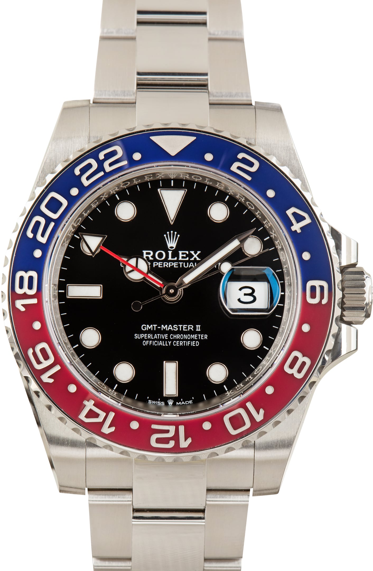Pre-Owned Red & Blue Pepsi Rolex GMT-Master II Ref 126710BLRO