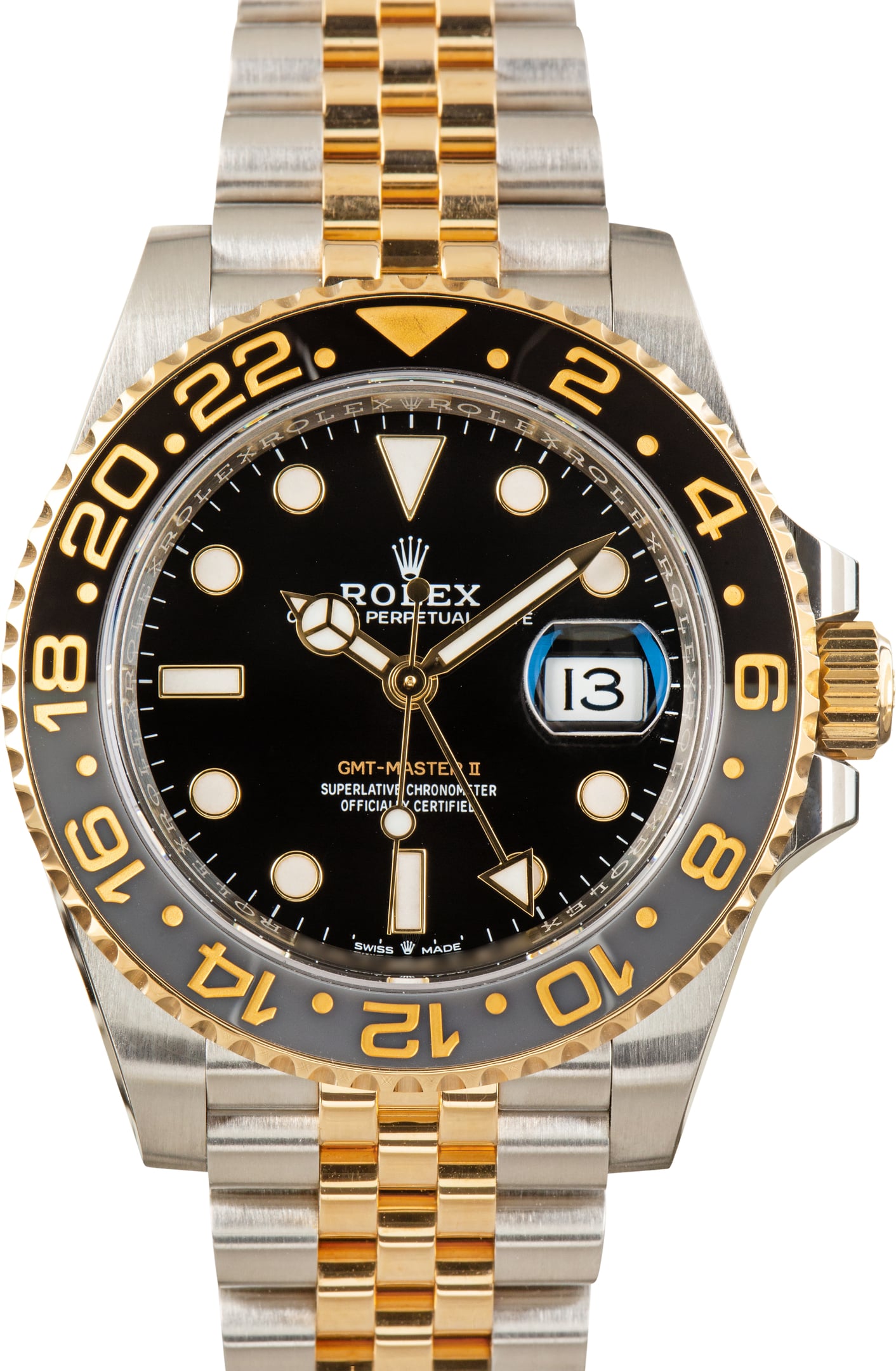 Pre-Owned Two Tone Rolex GMT-Master II Zombie ref 126713GRNR