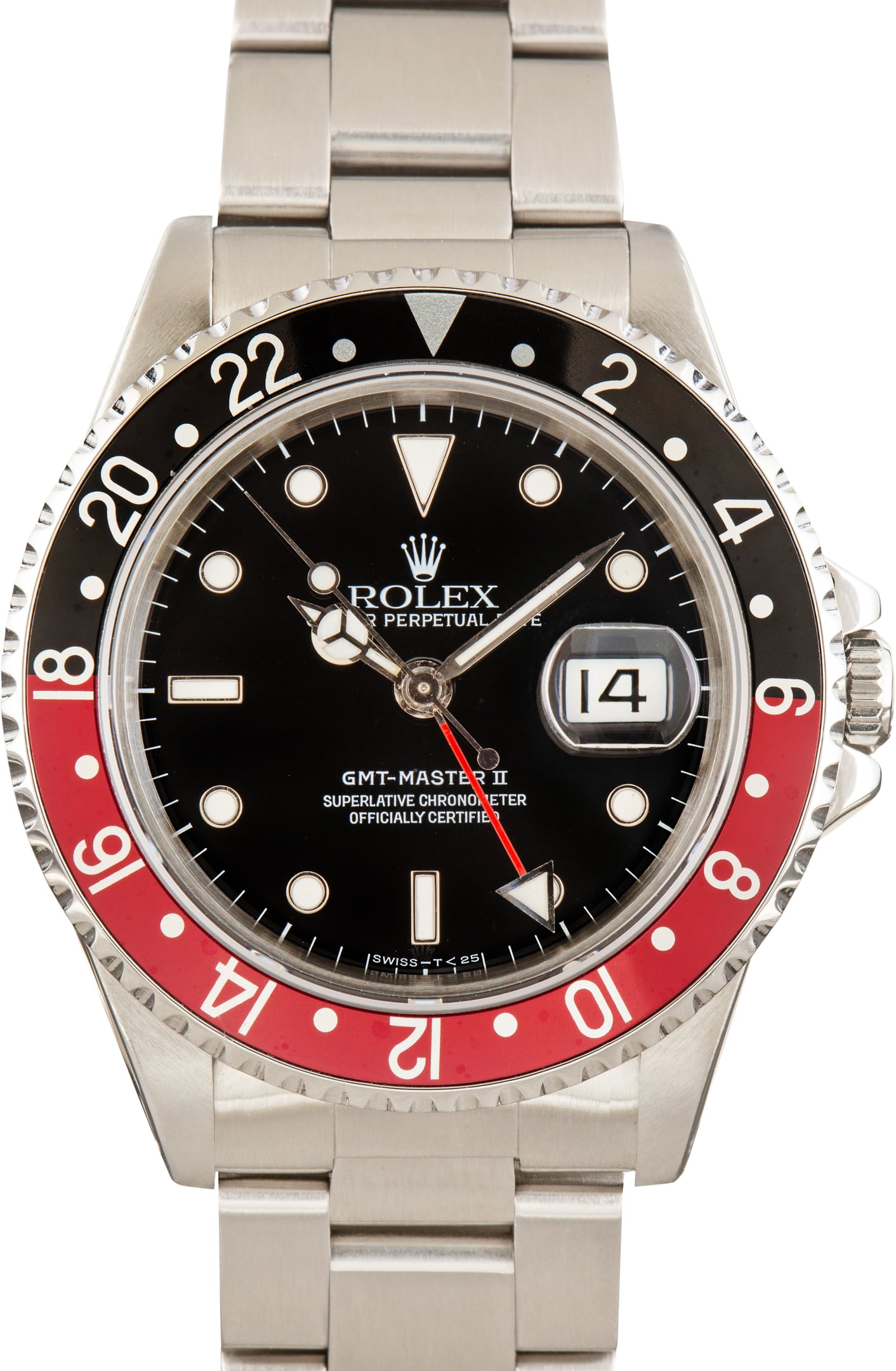 Pre-Owned Coke Rolex GMT-Master II ref 16710 Black Dial