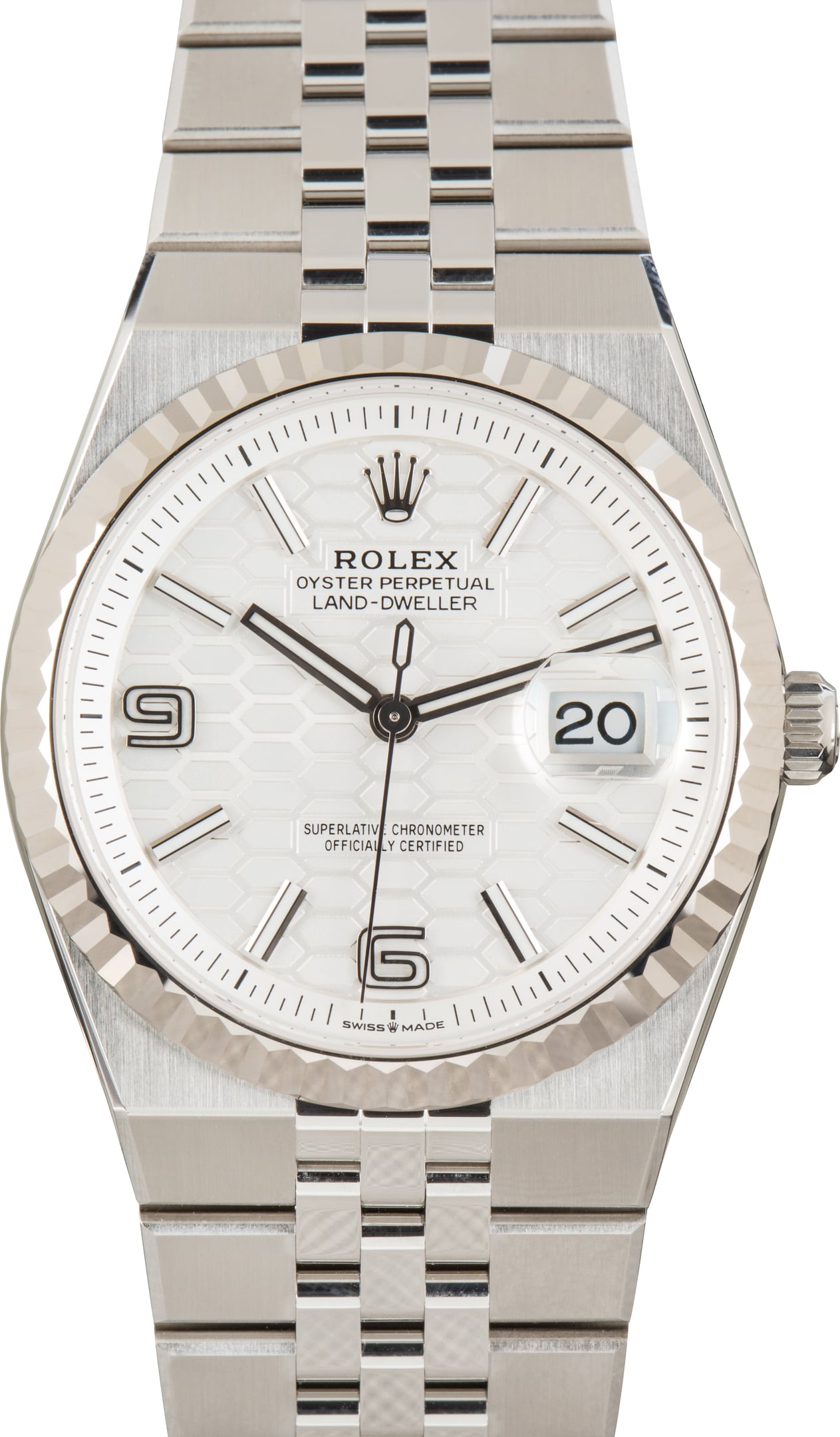 Pre-Owned Rolex Land-Dweller 36 Ref 127234 Oystersteel & White Gold