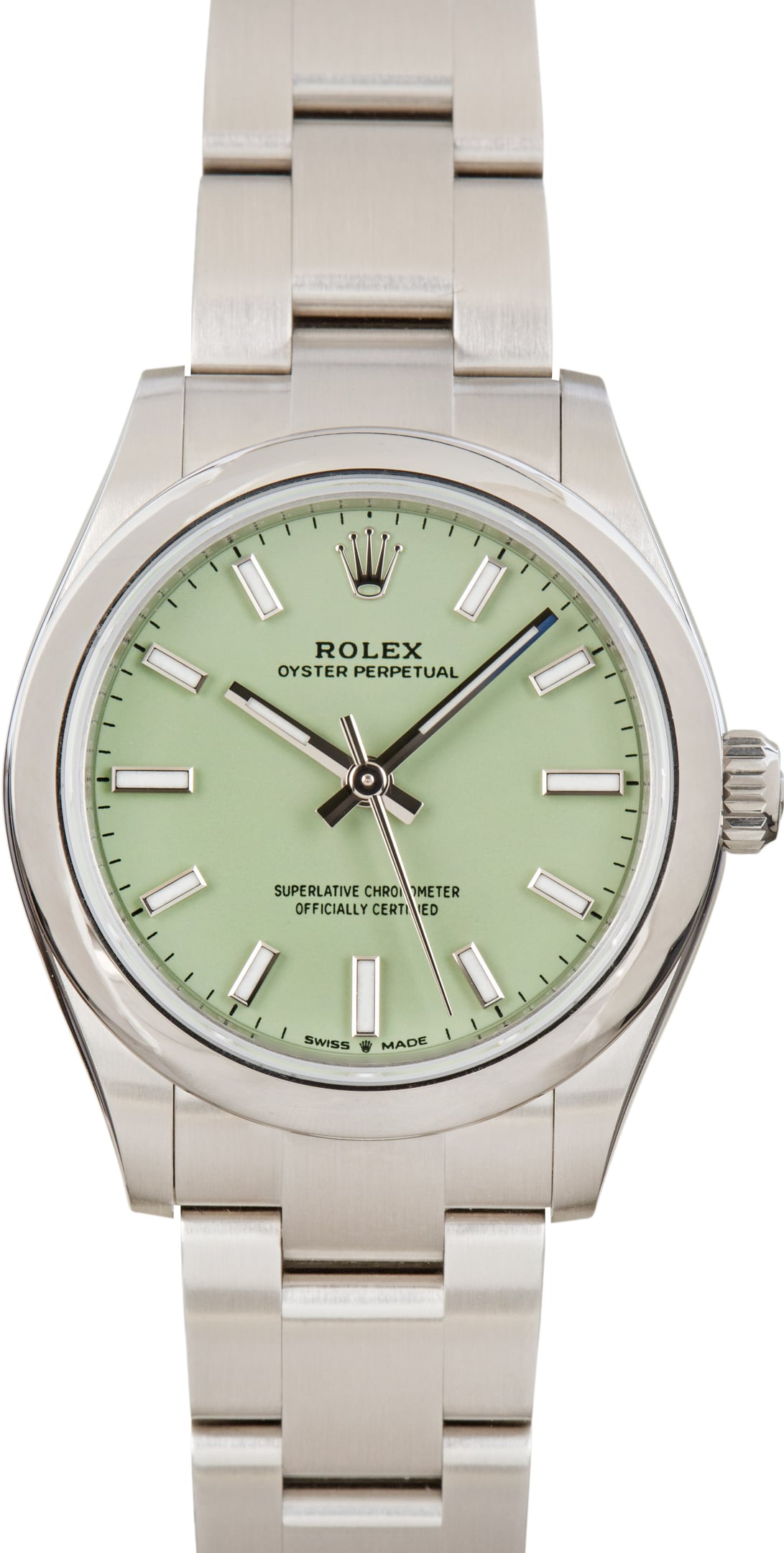 Pre-Owned Rolex Oyster Perpetual 31 ref 277200 Pistachio Dial